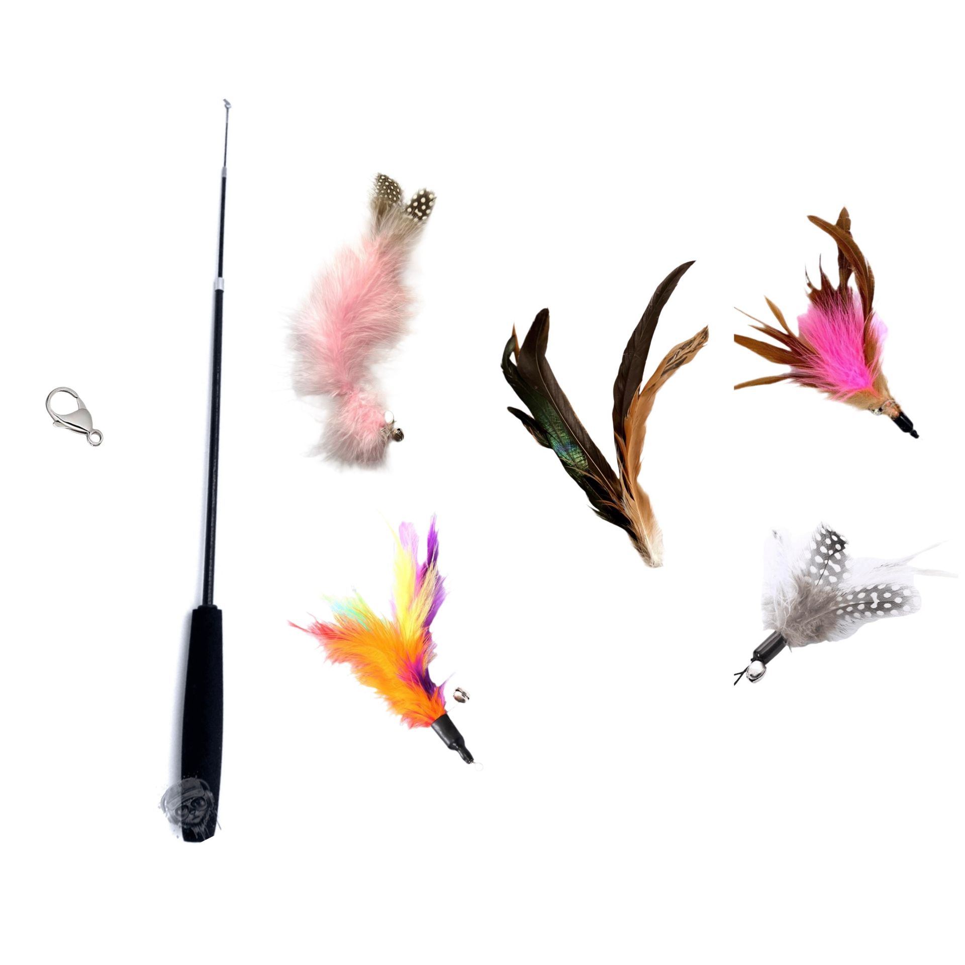 Furprize! Pheasently Pink, 5 piece Feather Wand Teaser Refill Set