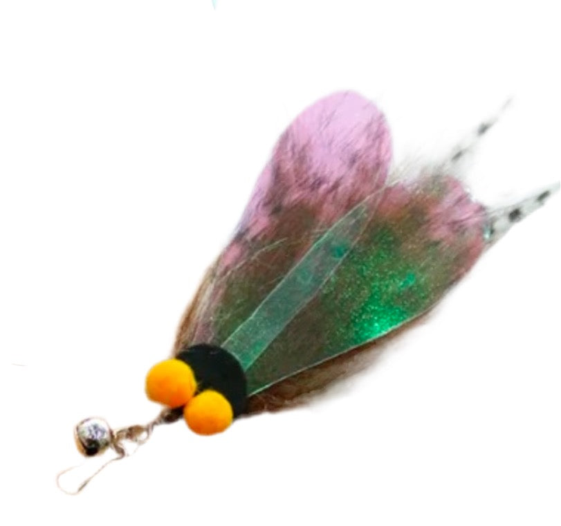 Furprize! Flies and Raven Claw, Purple , 7-8 piece Feather Wand Teaser Refill Set