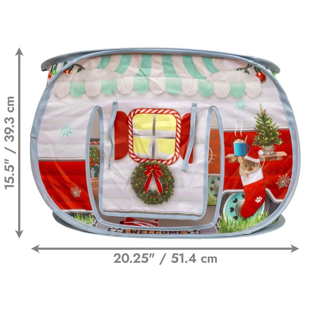 KONG Holiday Play Spaces Bungalow Gingerbread Tunnel Cat Toy