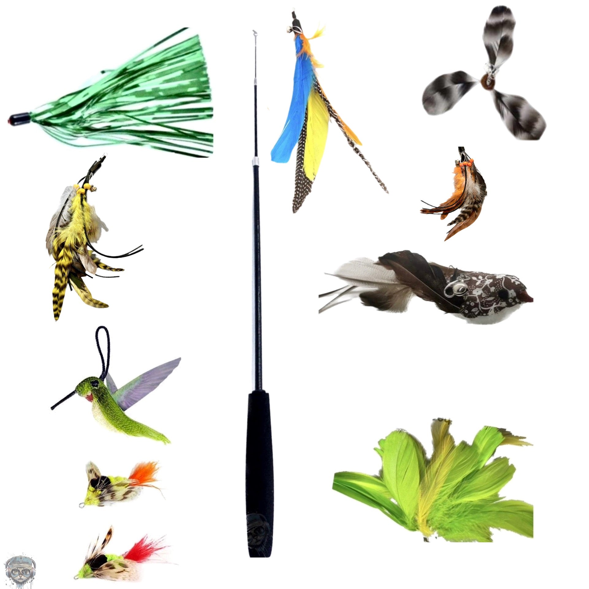 Furprize! Humming Bird Takes Flight, 11 pc Cat Wand Teaser Set🦁