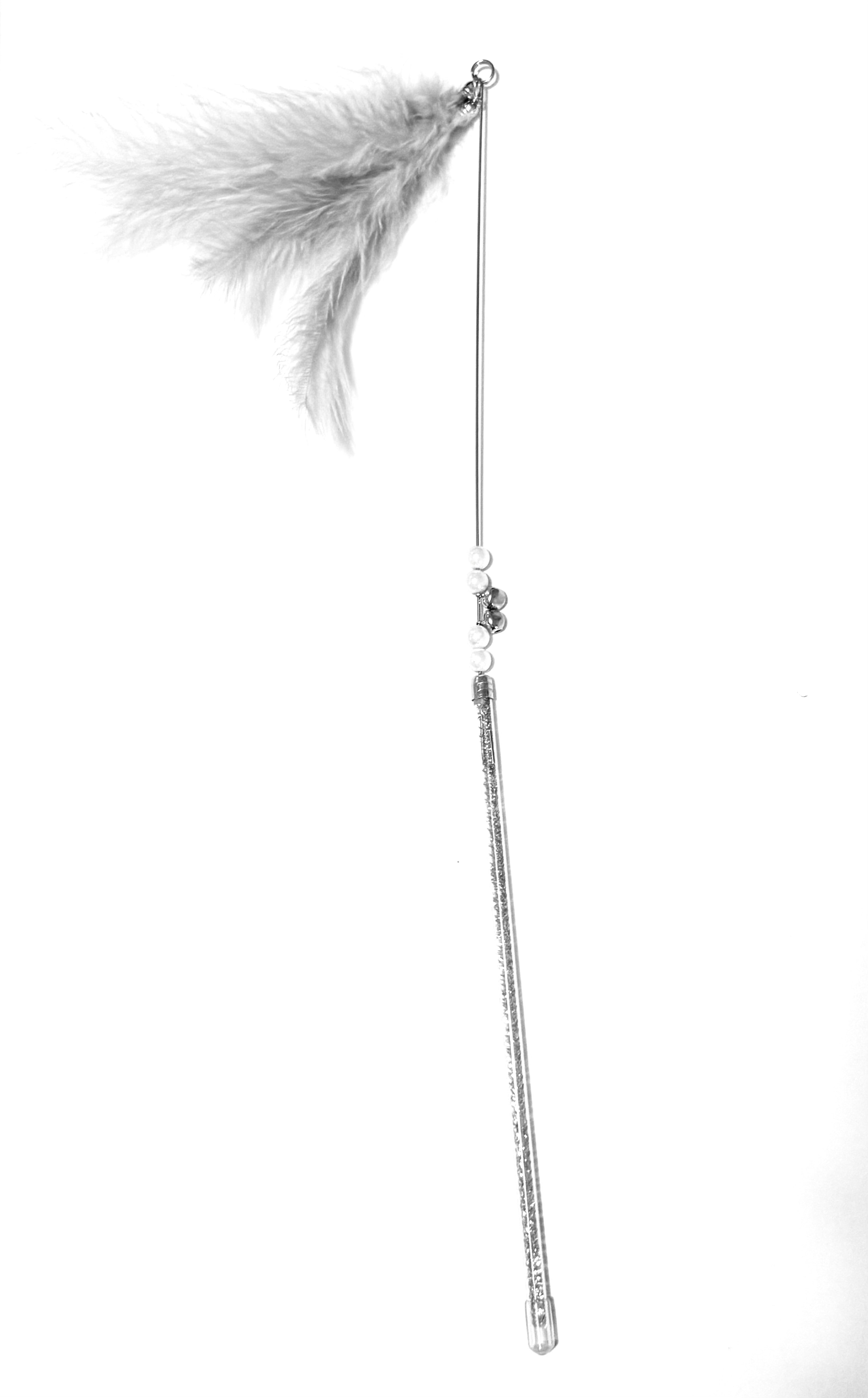 FurPrize!Glitz and Glam Kitty Pearl & Feather Cat Toy Wand