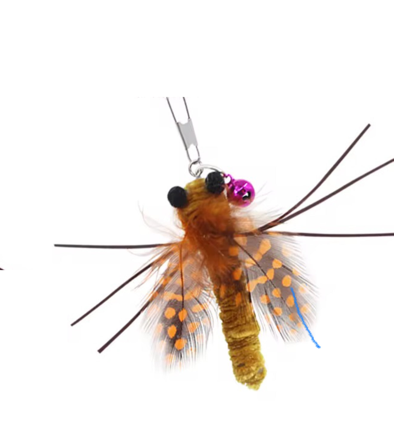 Furprize! Natures Variety, Manta Ray, Butterfly& Insect, Orange, 7 piece Feather Wand Teaser Refill Set