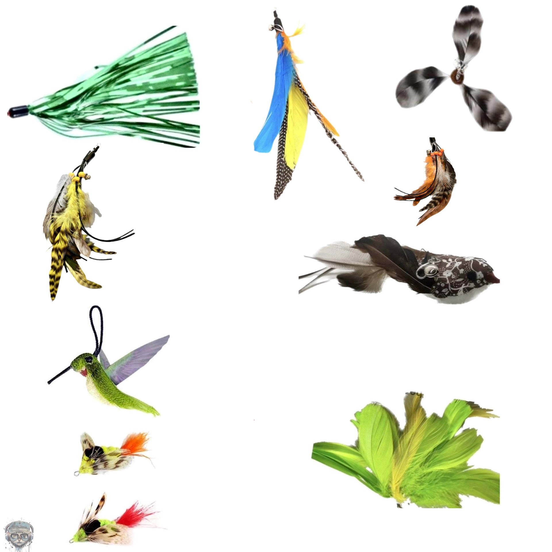 Furprize! Humming Bird Takes Flight, 11 pc Cat Wand Teaser Set🦁