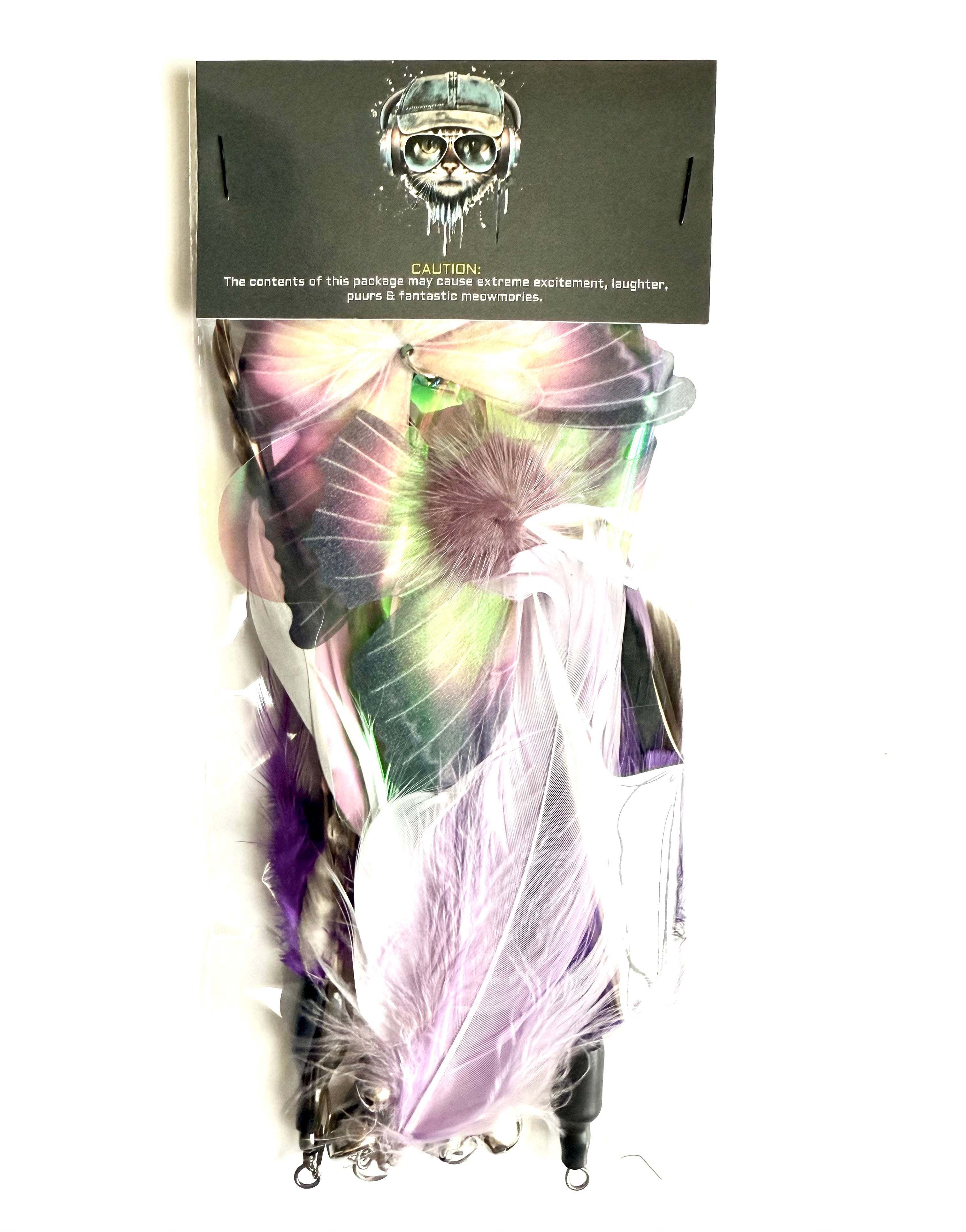 FurPrize! Purple Butterfly Garden, 8 piece Feather Refill Teaser Set