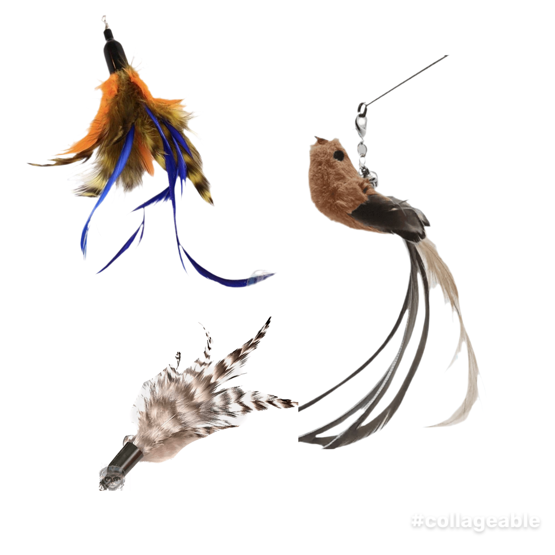 Furprize! Native Bird, 4 piece Feather Wand Teaser Refill Set