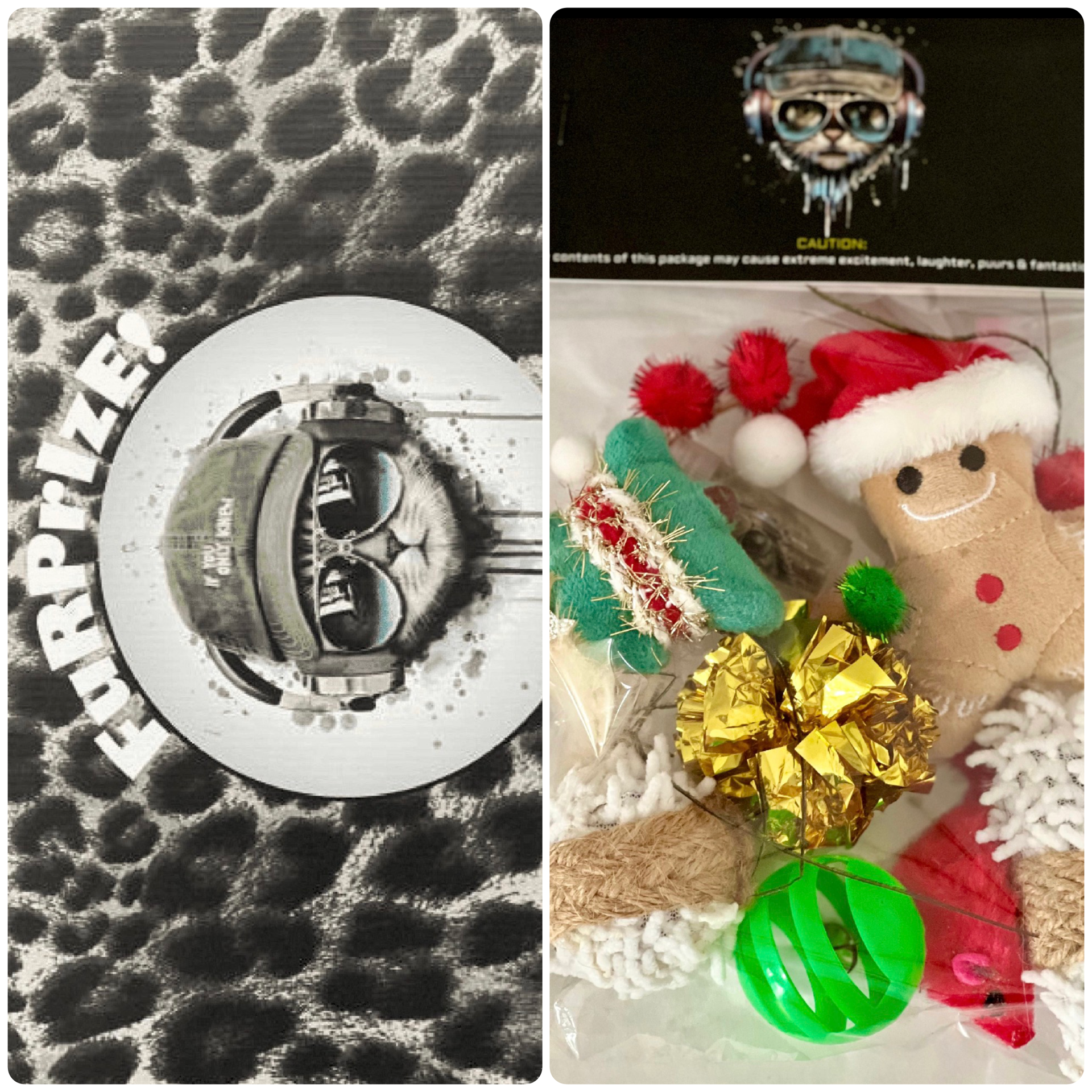 Furprize! Black Friday Free Gift on orders $40+. Santa Gingerbread and Christmas tree catnip infusion Stocking Stuffer Cat Toys