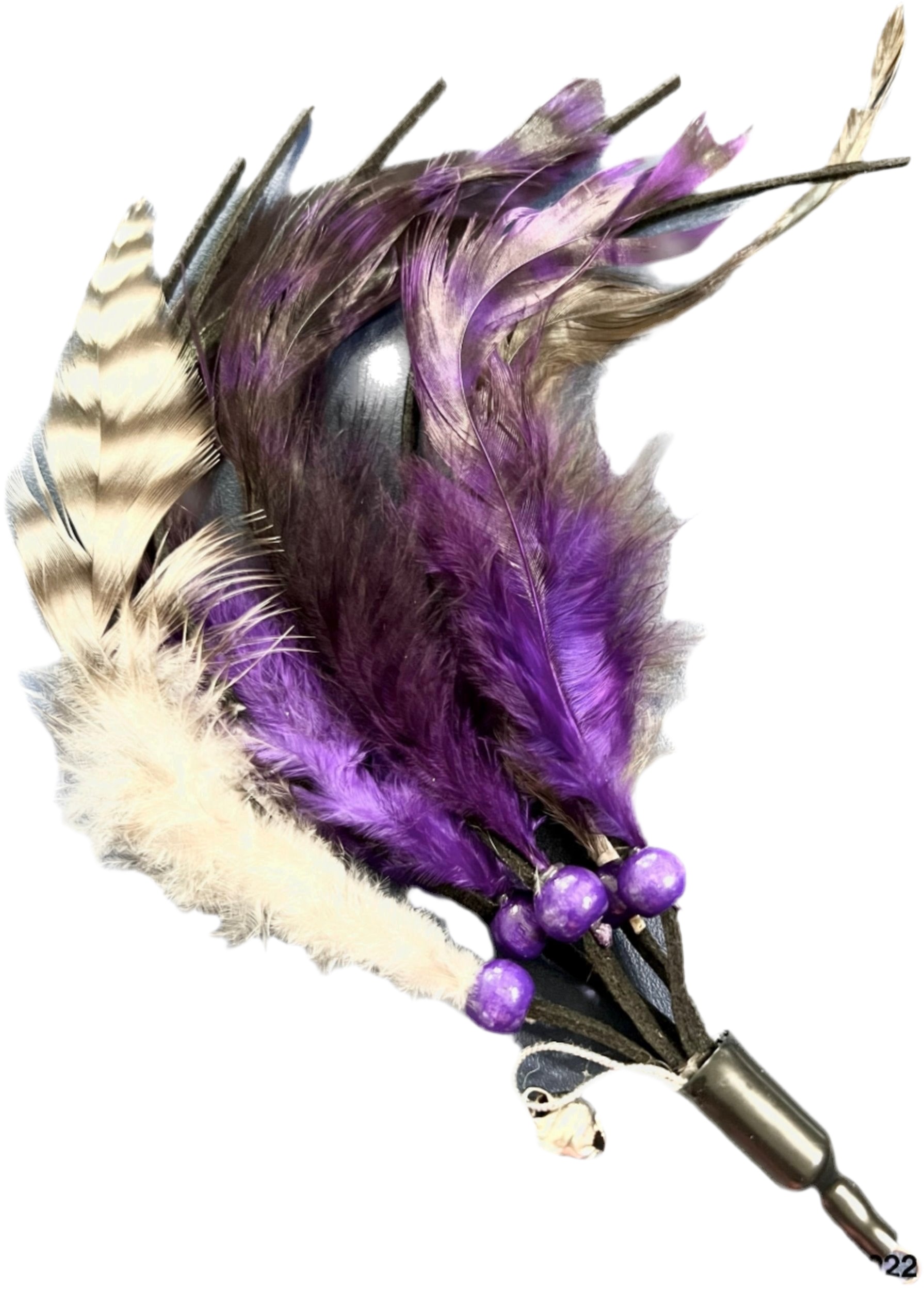 Furprize! Flies and Raven Claw, Purple , 7-8 piece Feather Wand Teaser Refill Set