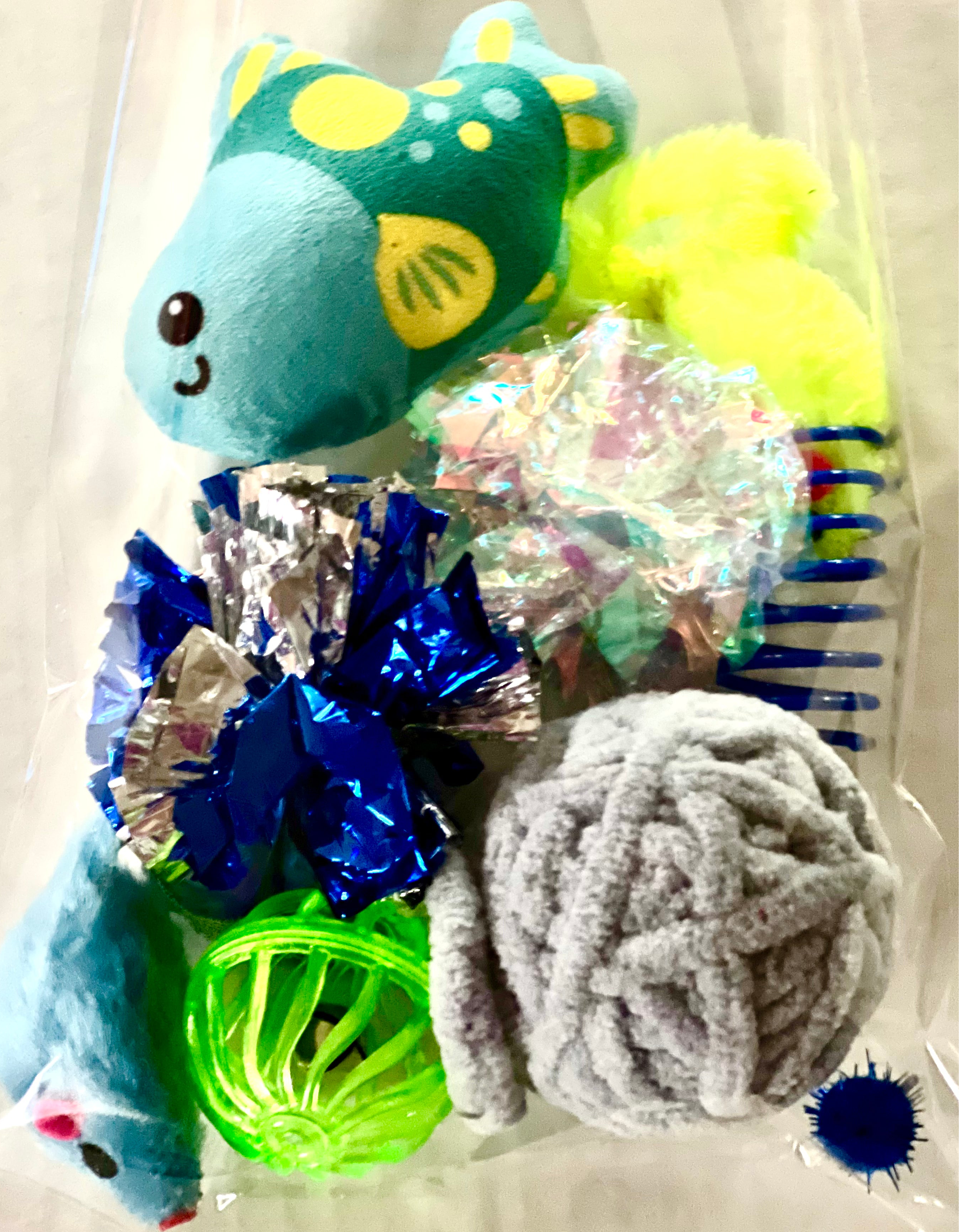 Furprize! Blue Fish, Assorted Catnip Infusion Toys