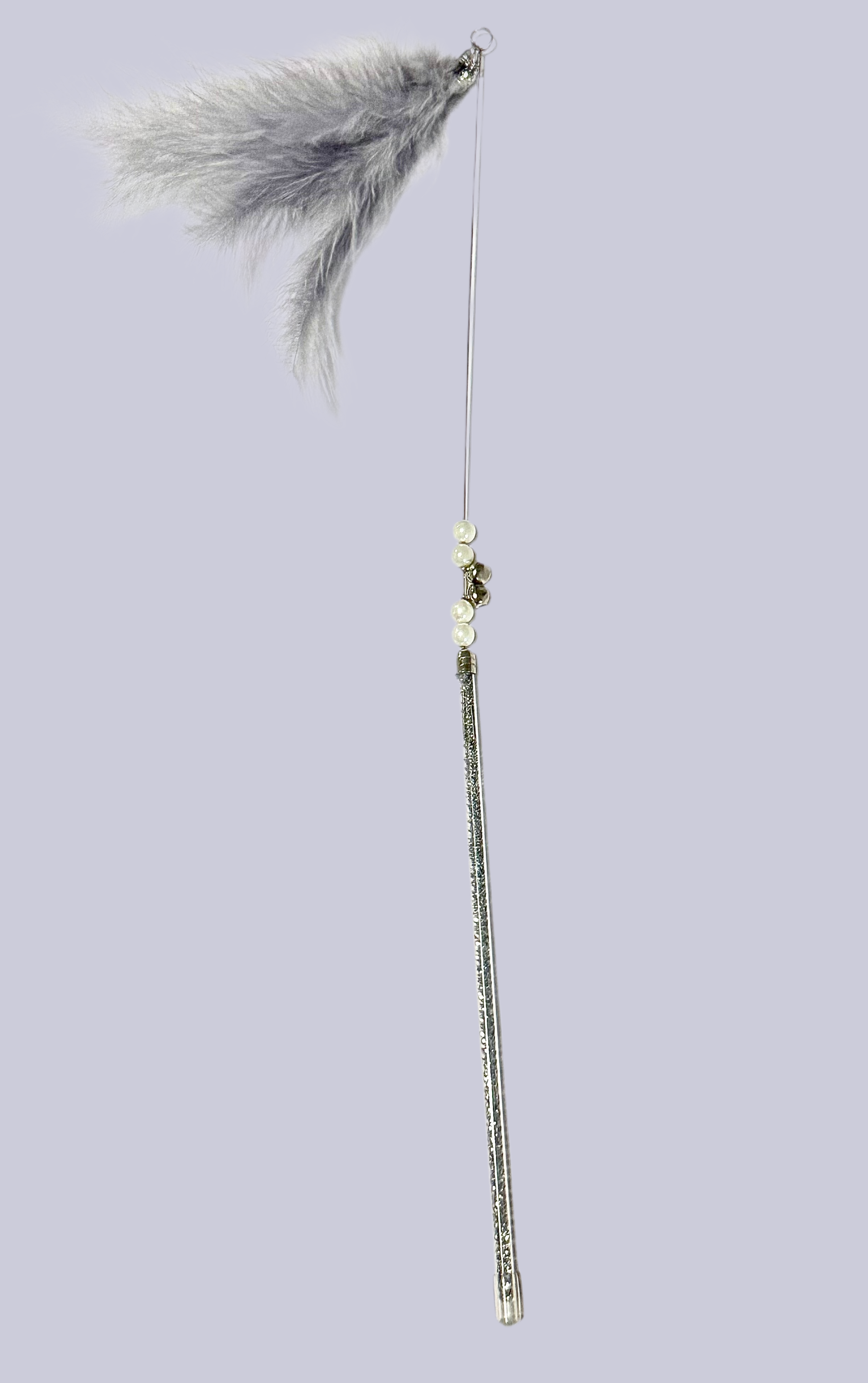 FurPrize!Glitz and Glam Kitty Pearl & Feather Cat Toy Wand