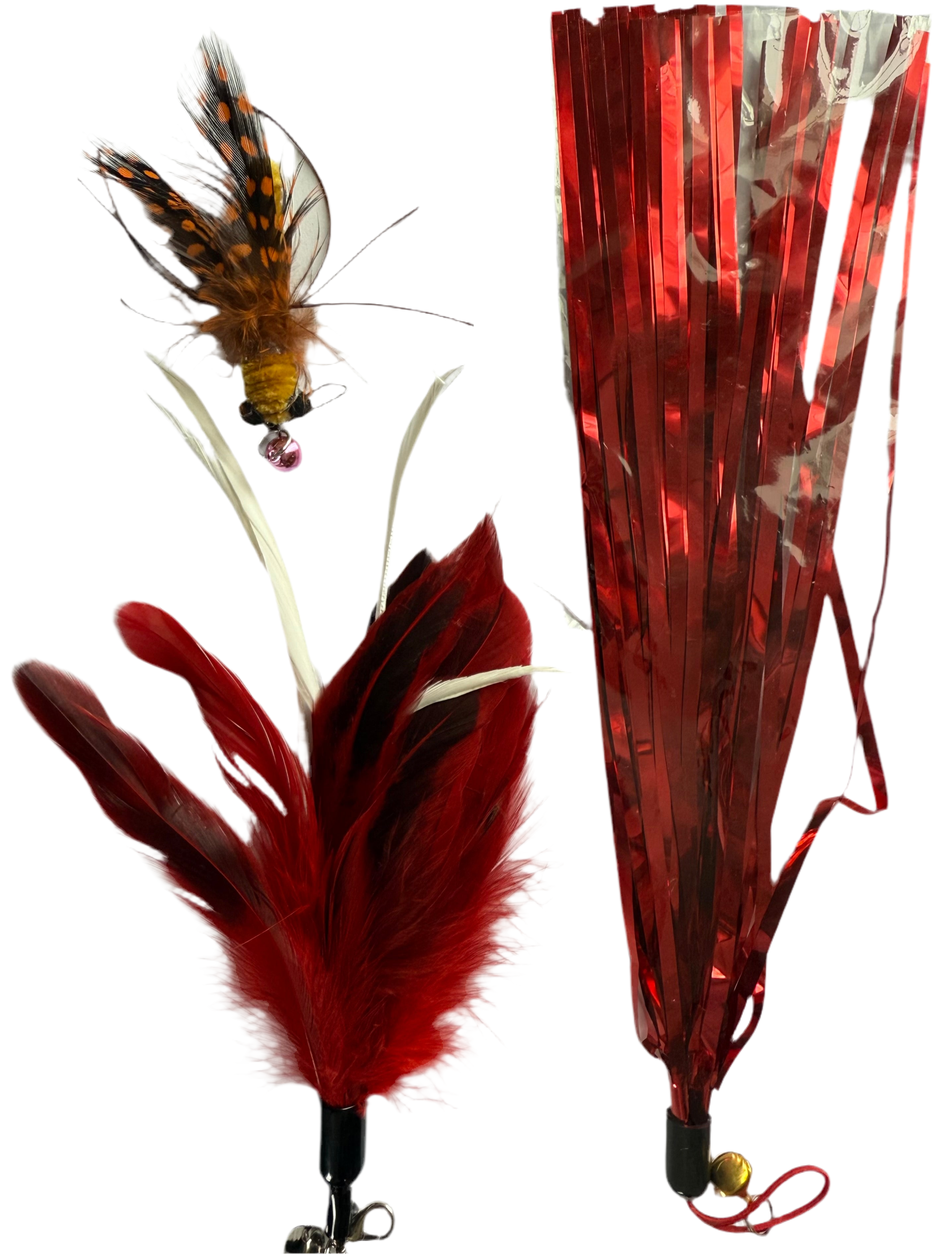 FurPrize! Koi Garden, Red, 7 piece Feather Refill Teaser Set