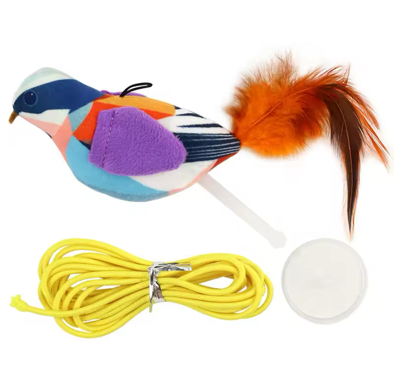 Furprize!  Interactive Chirping Bird Feather Cat Toy and Wand Refill
