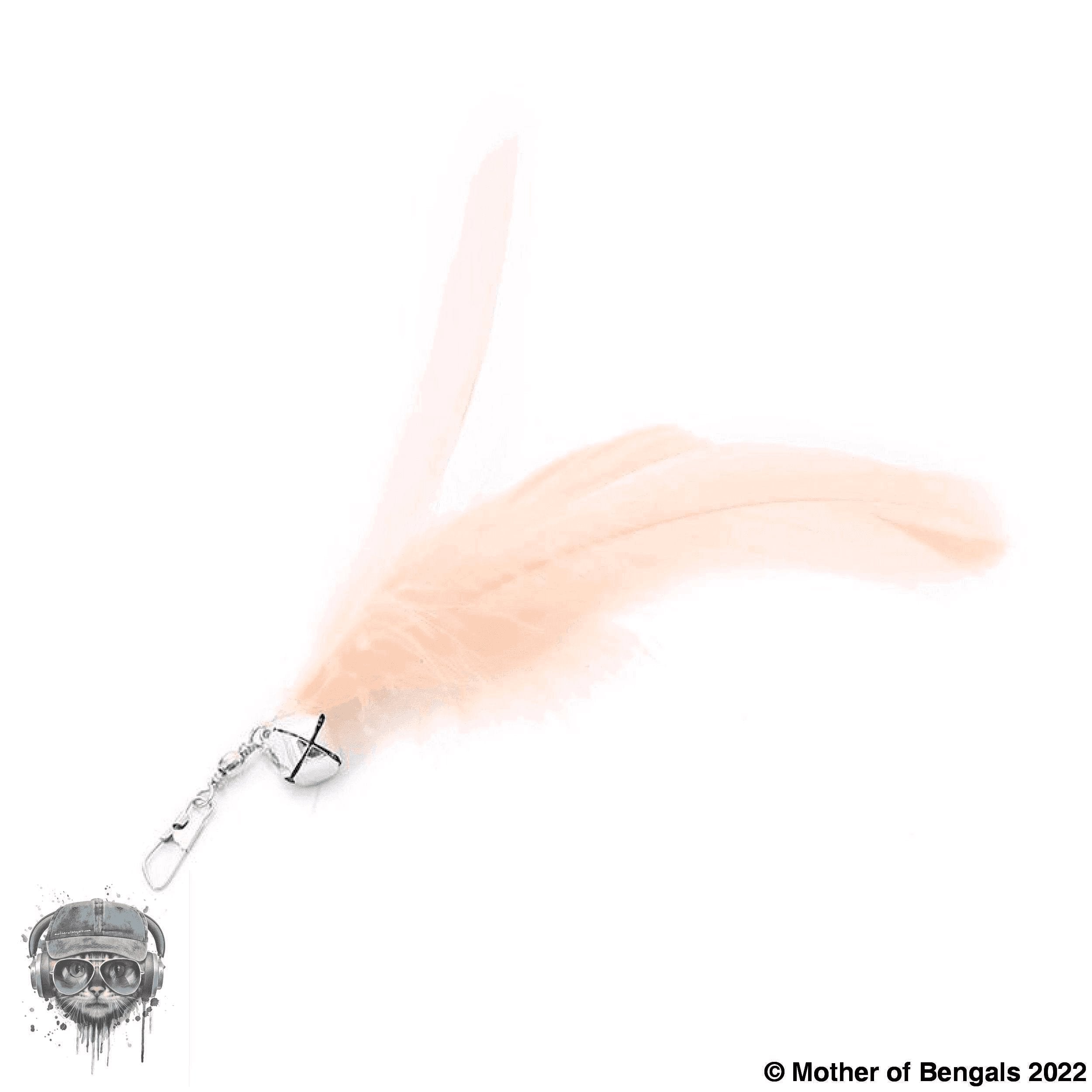 Furprize! Natures Variety, Manta Ray, Butterfly& Insect, Orange, 7 piece Feather Wand Teaser Refill Set