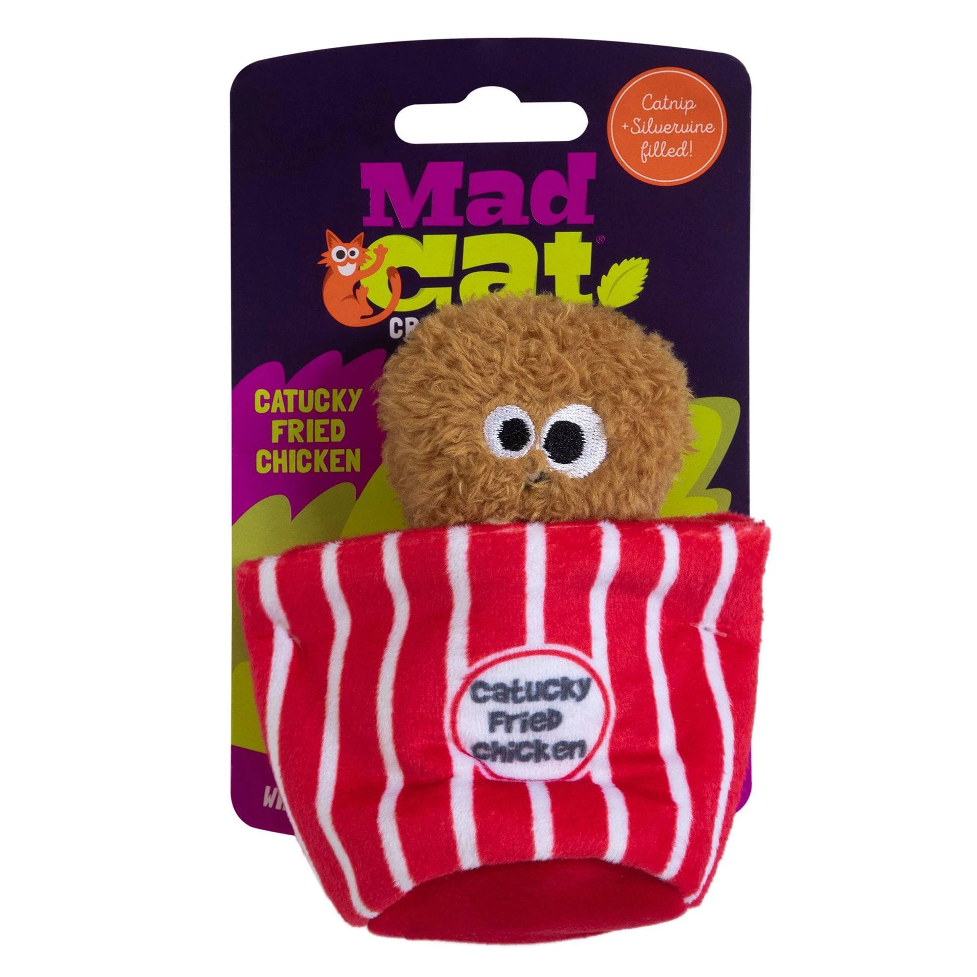 Mad Cat Catucky Fried Chicken Cat Toy with Catnip