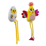KONG SCRATTLES CHICKEN CAT TOY 2PK