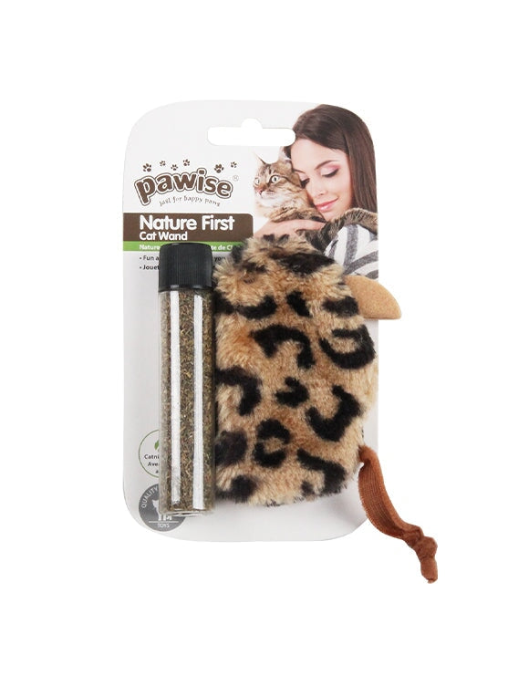 Pawise nature first refillable catnip mouse, leopard Cat Toy Pawise