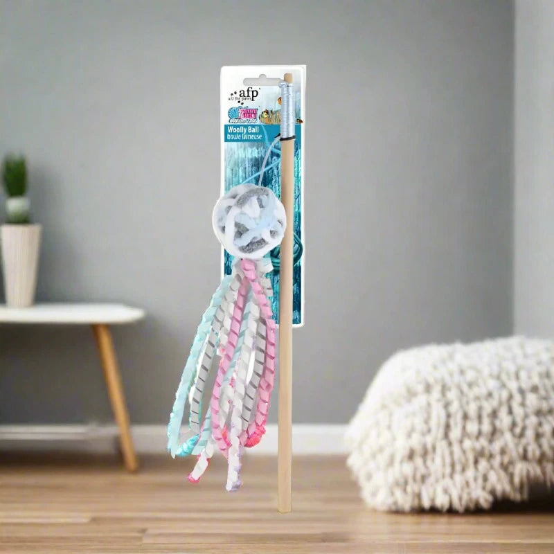 All for paws, Knotty Habit, Woolly ball wand Cat Toy All for paws