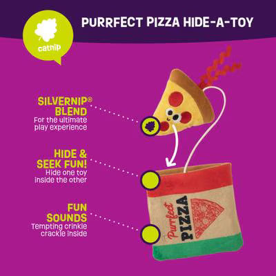 Mad Cat Purrfect Pizza Cat Toy with Catnip