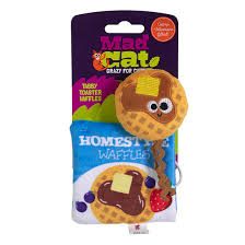 Mad Cat Tabby Toaster Waffles Cat Toy with Catnip