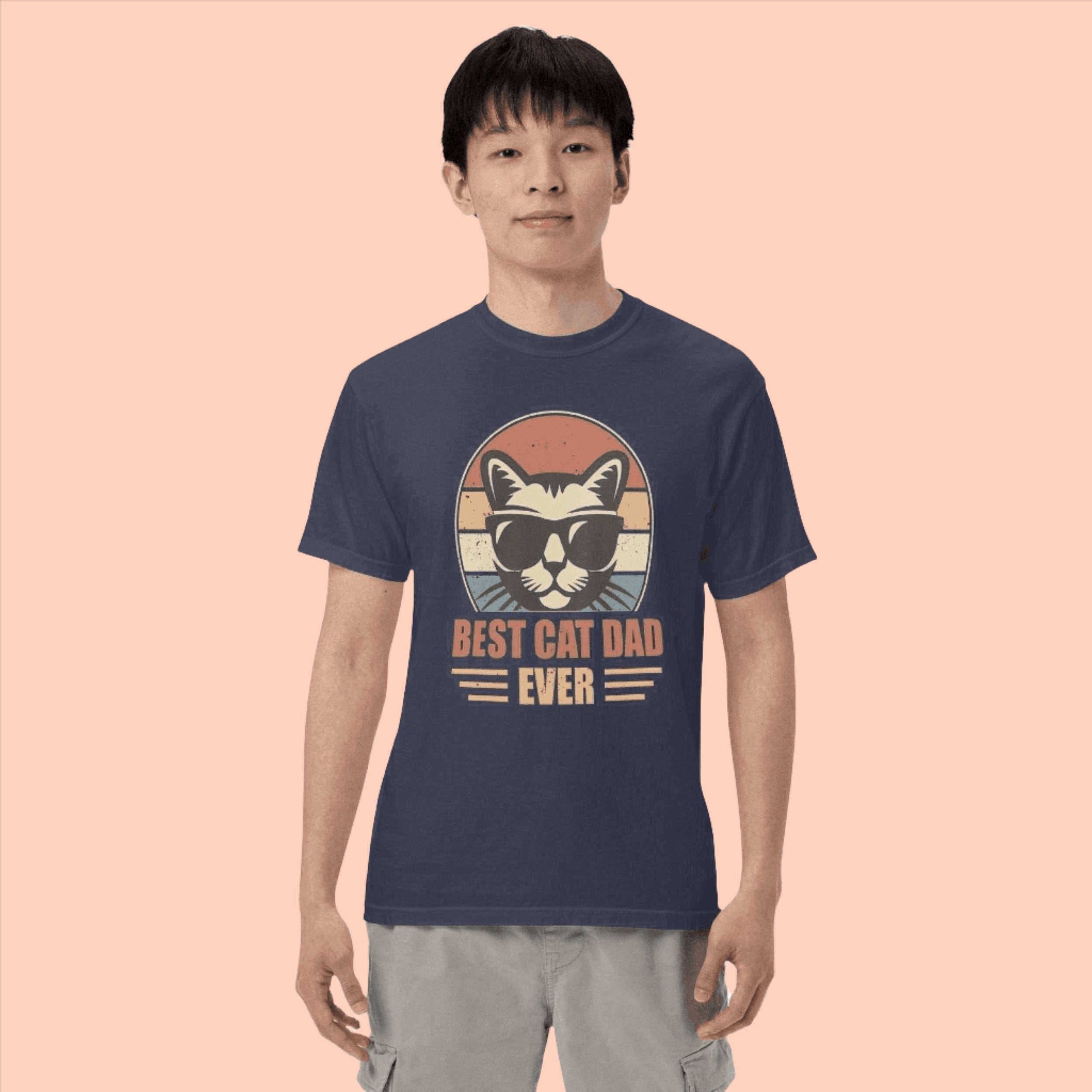 Best Cat Dad Ever T-Shirt Mother of Bengals True Navy S