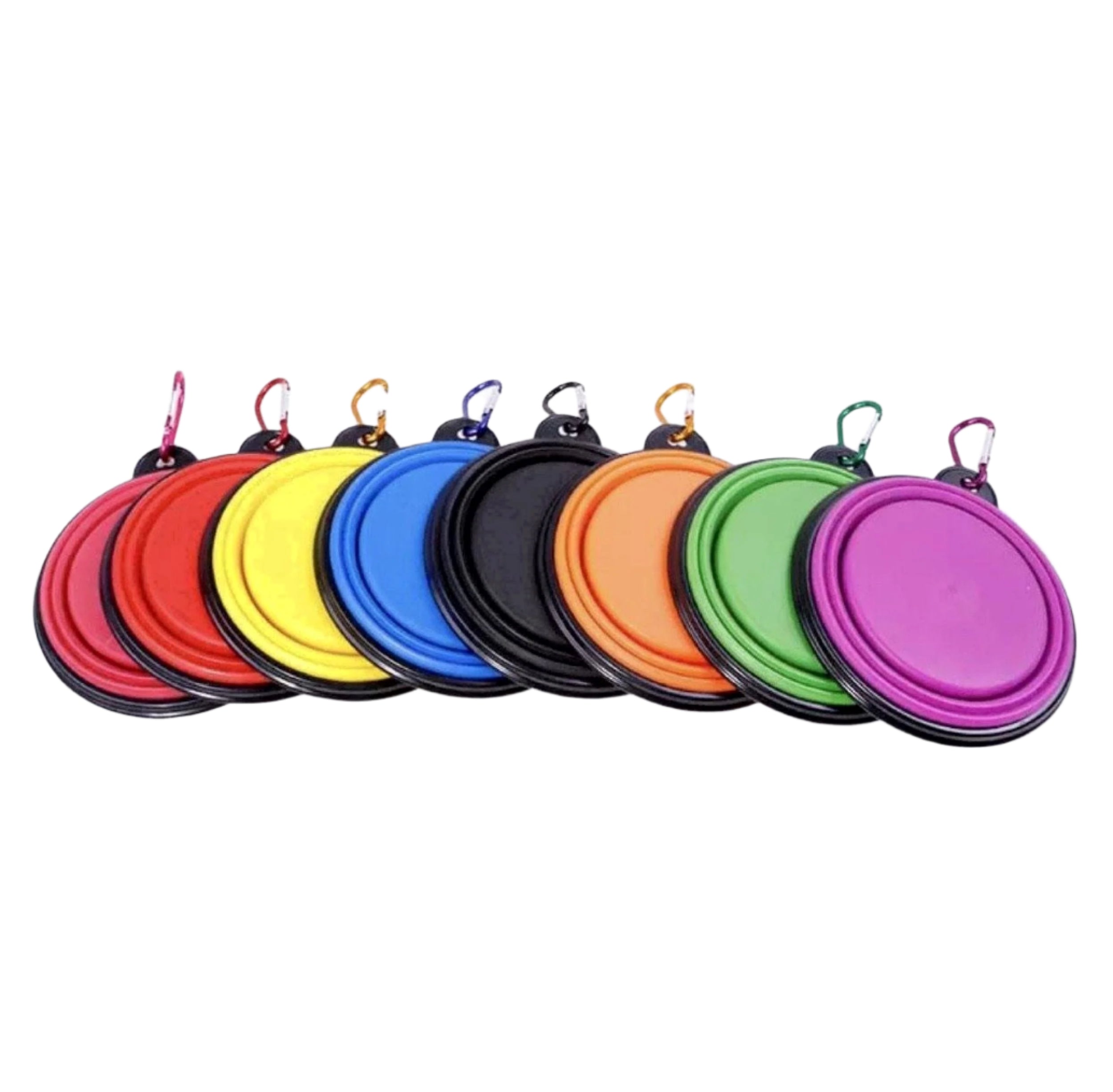 Collapsable silicone travel bowl with hook Bowl Mother of Bengals Pink