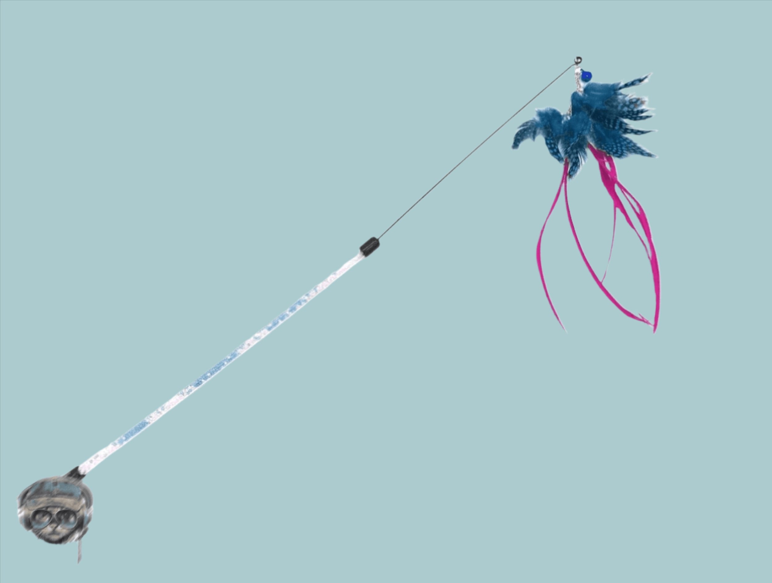 Feather Jellyfish Wand Cat Toy by Mother Of Bengals Wand Mother of Bengals