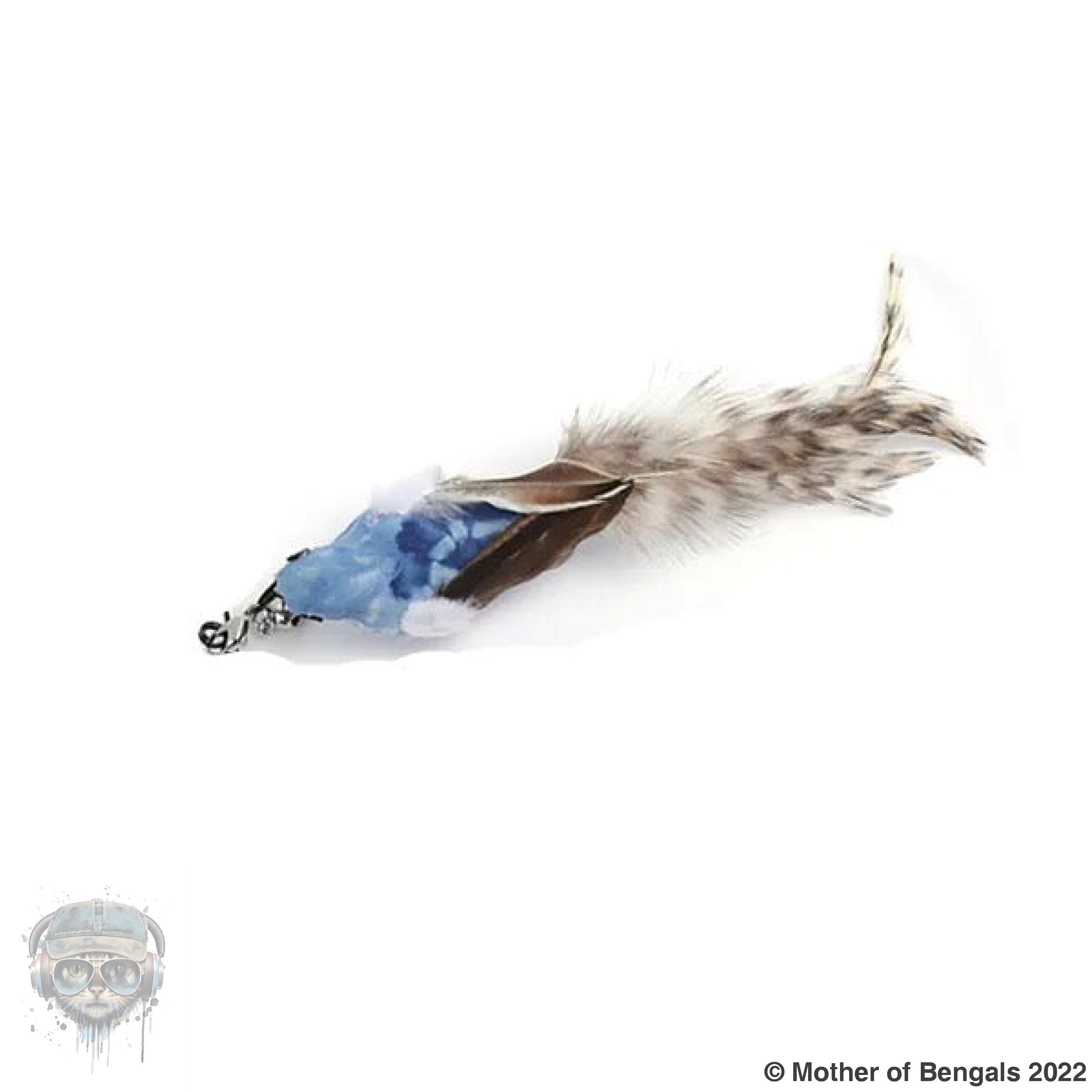 Furprize! Blue Bird, 6 piece Feather & Cat Wand Teaser Set Bundle FurPrize!