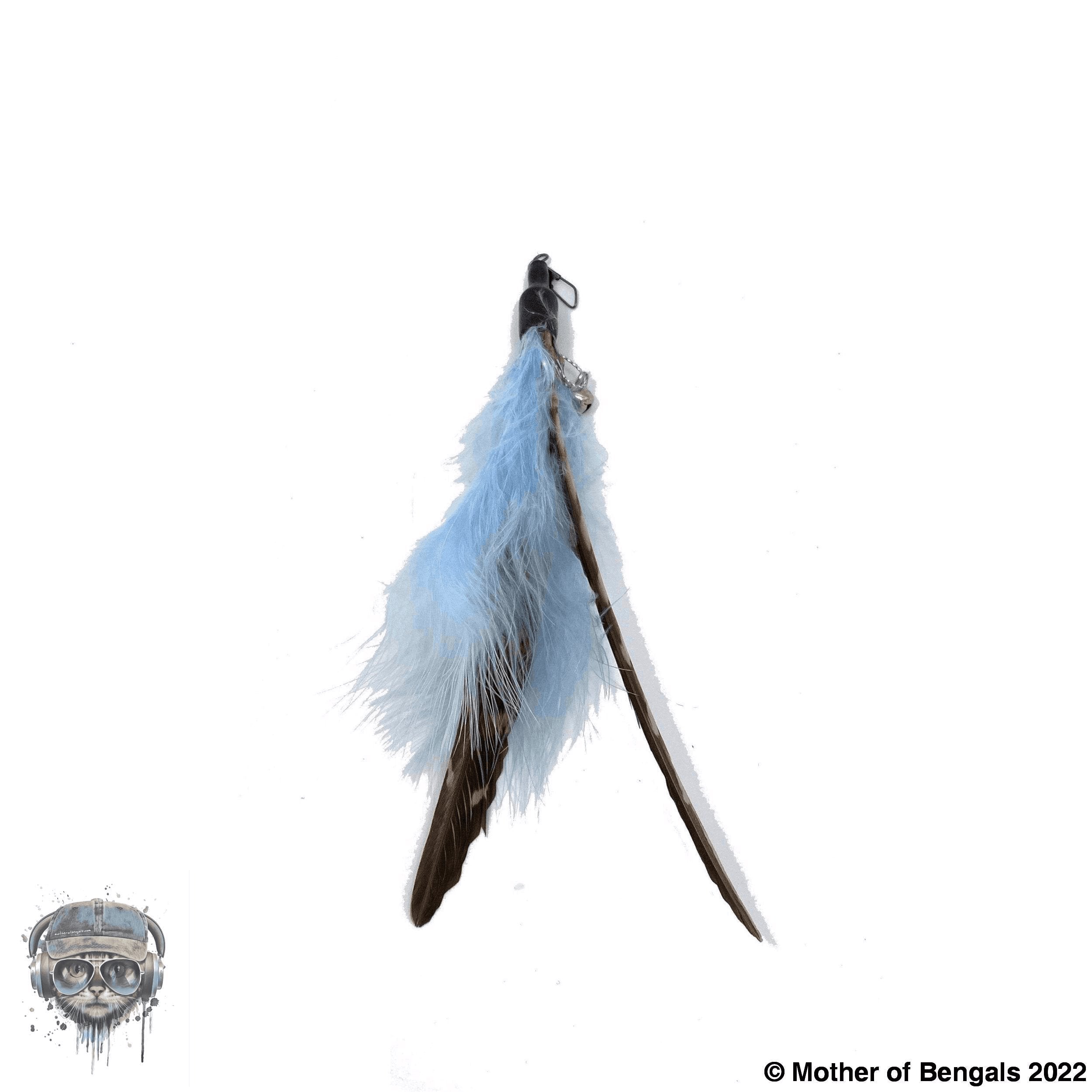 Furprize! Blue Bird, 6 piece Feather & Cat Wand Teaser Set Bundle FurPrize!