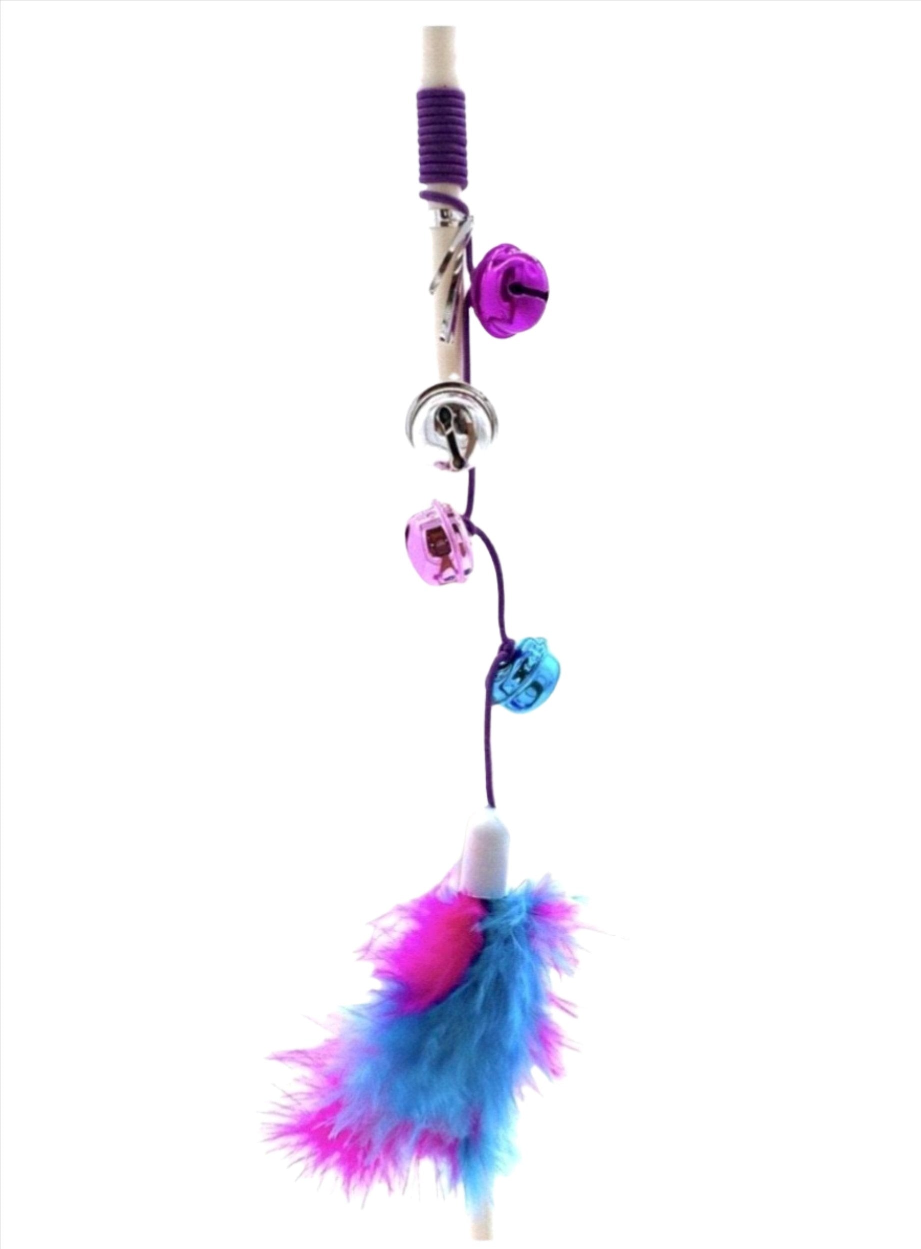 FurPrize! Cotton Candy Bells Feather Teaser Wand 🔔 Wand FurPrize!