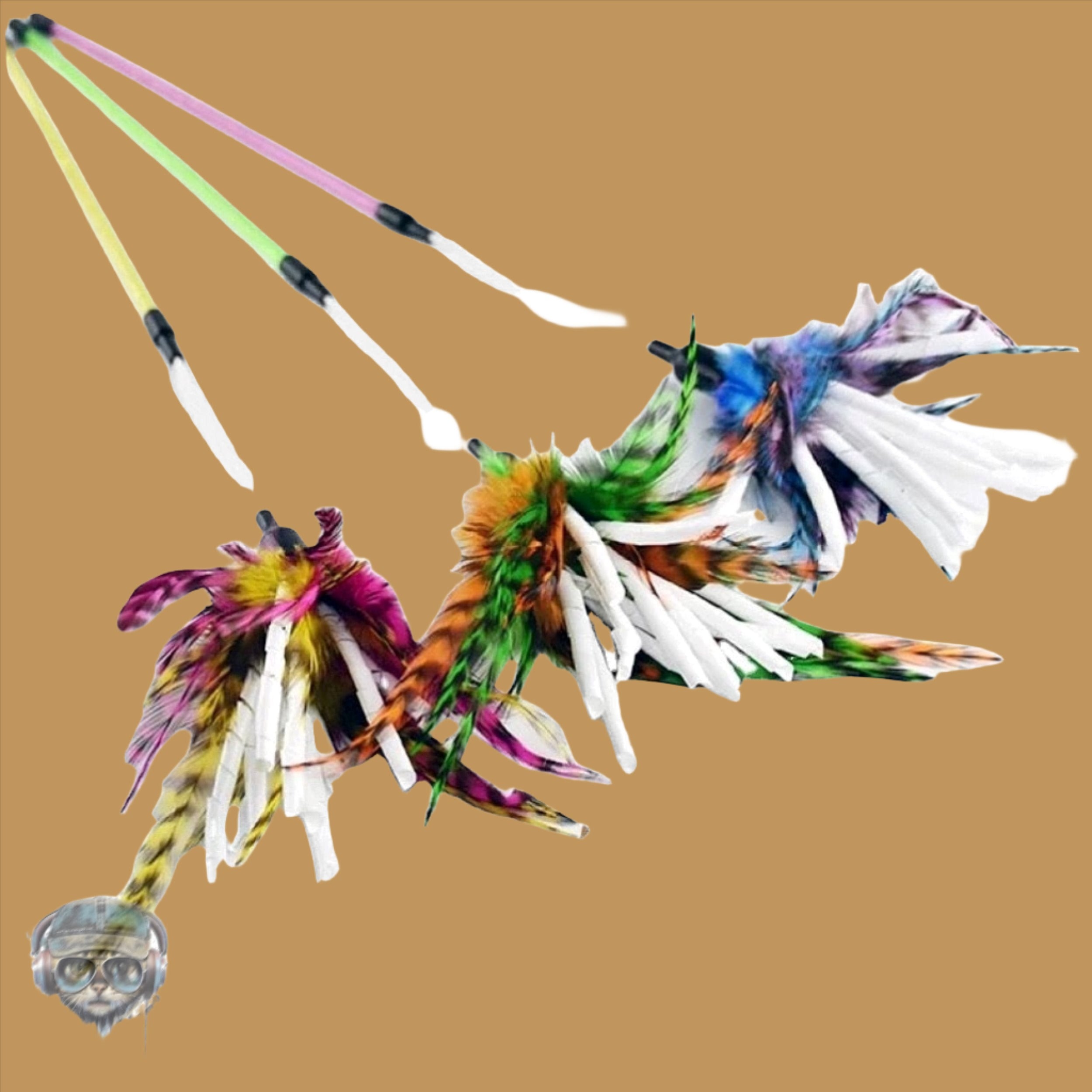 FurPrize! Feeling Wild Inside Crinkle Cat Wand Teaser 🐾 Wand FurPrize!