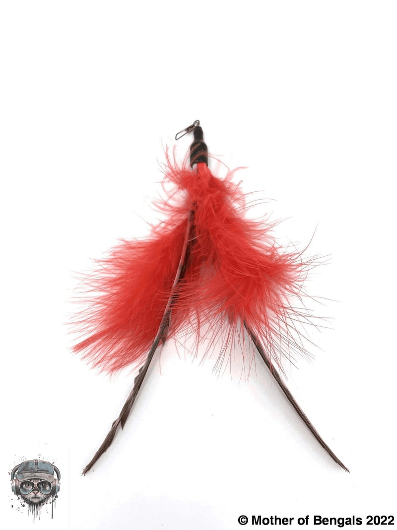 FurPrize! Fluffy Wow Pow Cat Wand Feather Refill Cat Wand Refill FurPrize! Red 