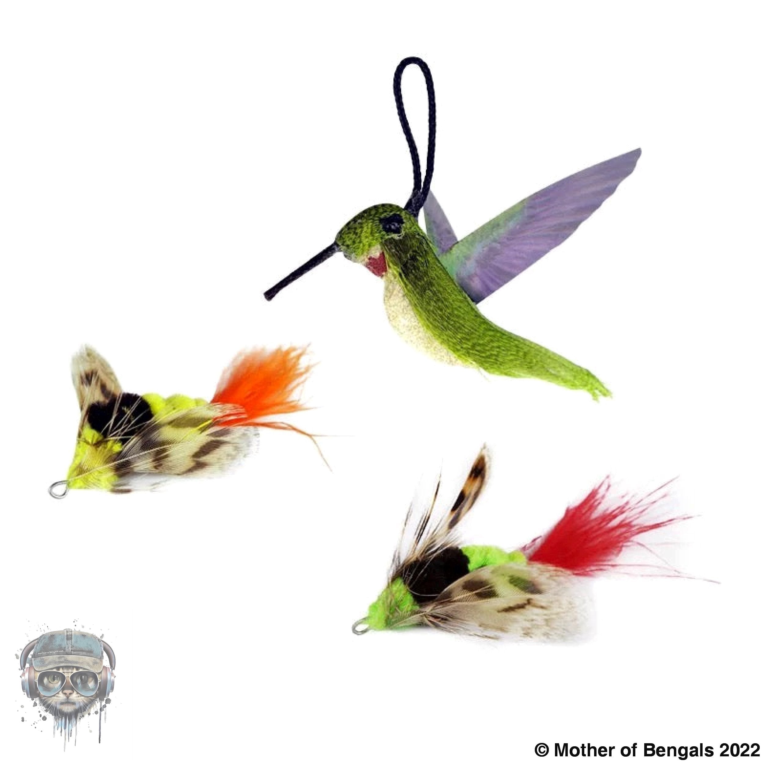 Furprize! Humming Bird Takes Flight, 7 pc Cat Wand Teaser Set🦁 Bundle FurPrize!