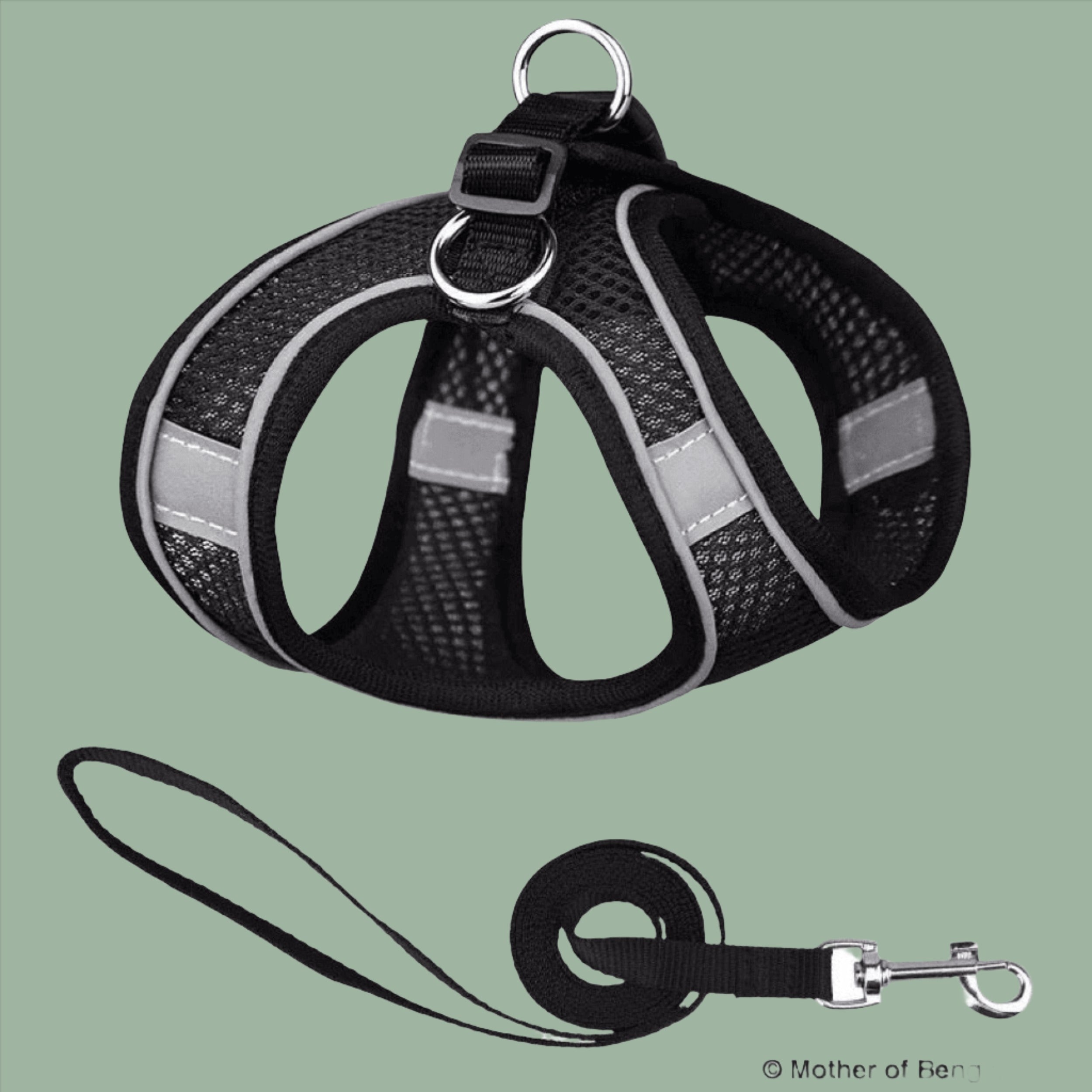 FurPrize! Soft Kitten Velcro Harness and Leash set FurPrize! Black