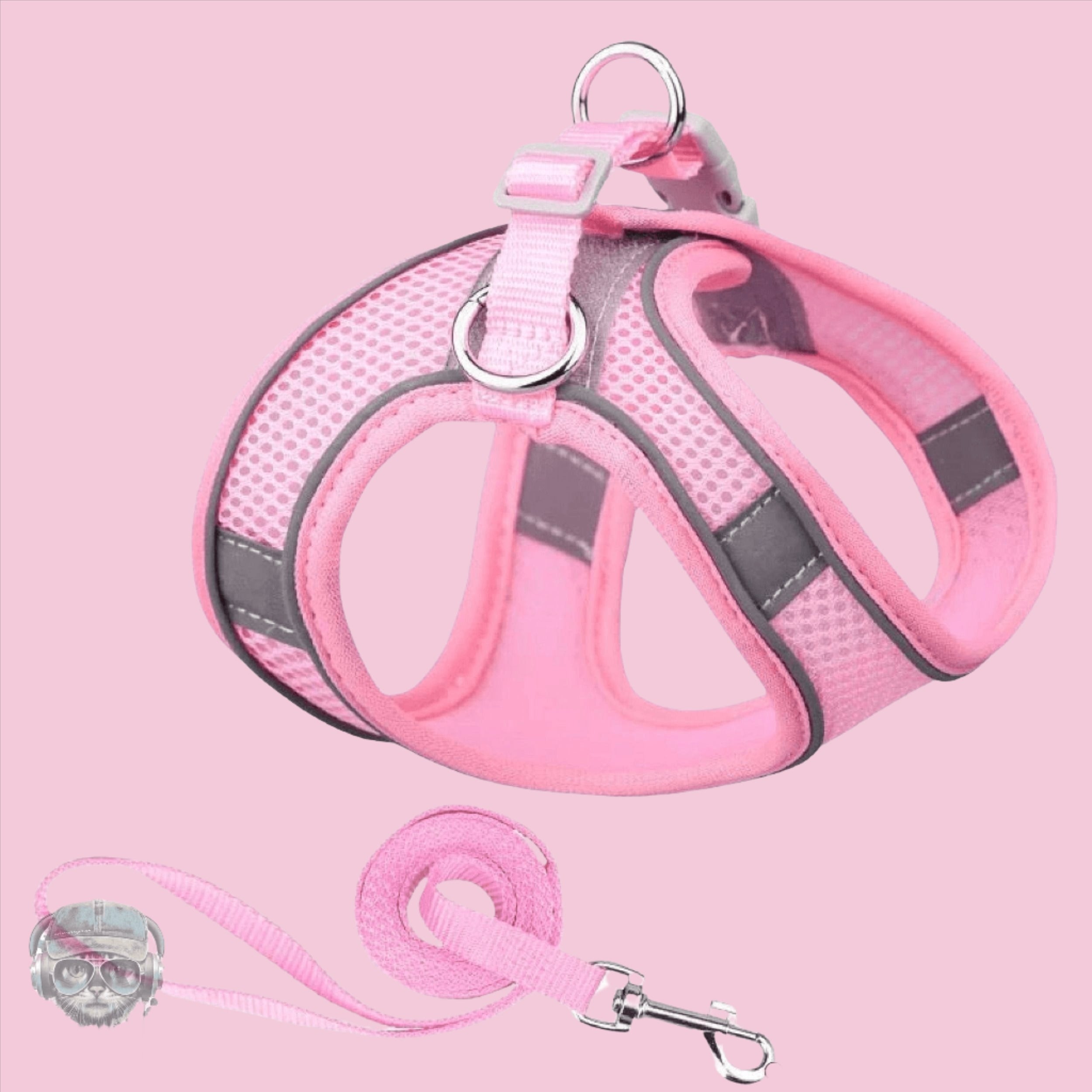 FurPrize! Soft Kitten Velcro Harness and Leash set FurPrize! Pink