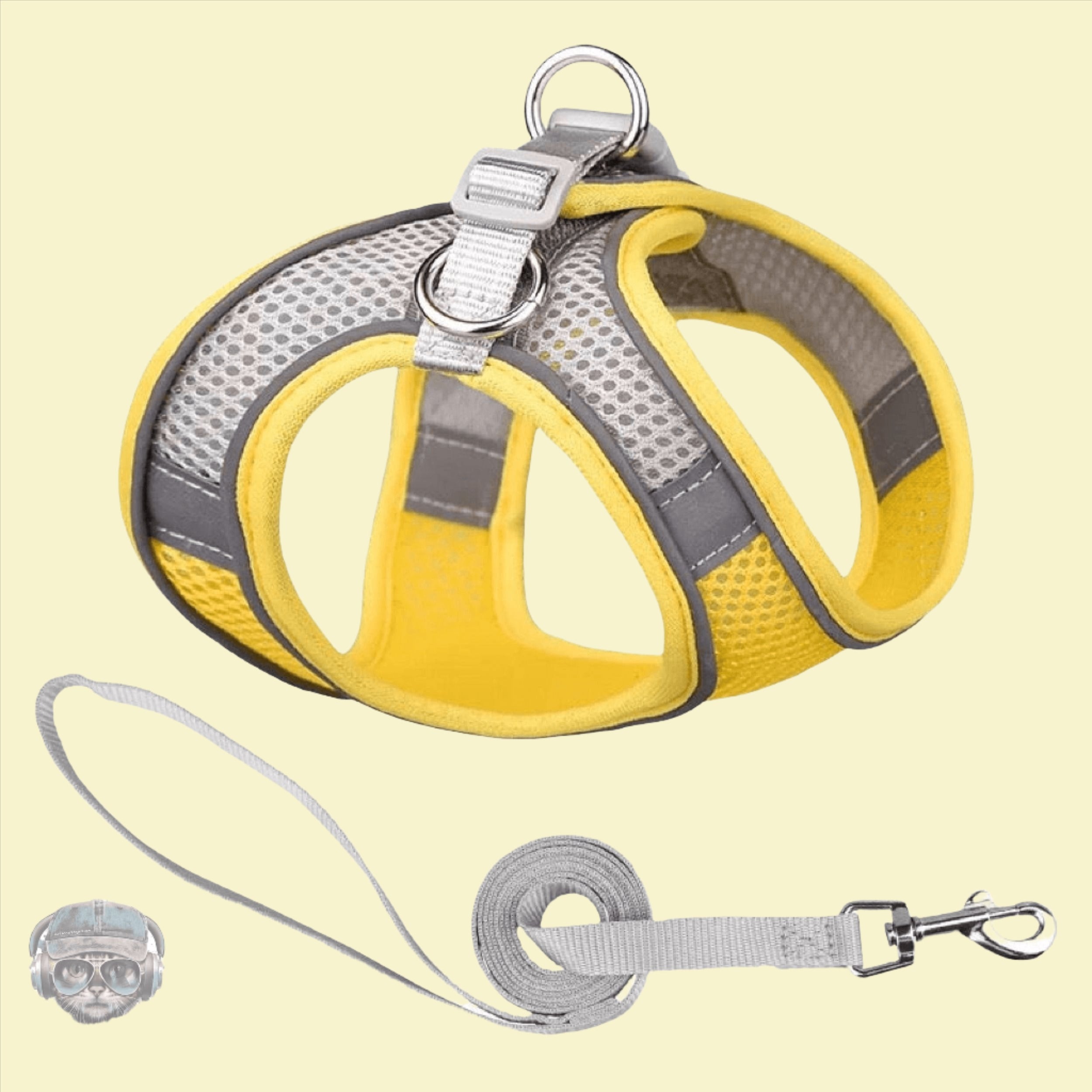 FurPrize! Soft Kitten Velcro Harness and Leash set FurPrize! Yellow