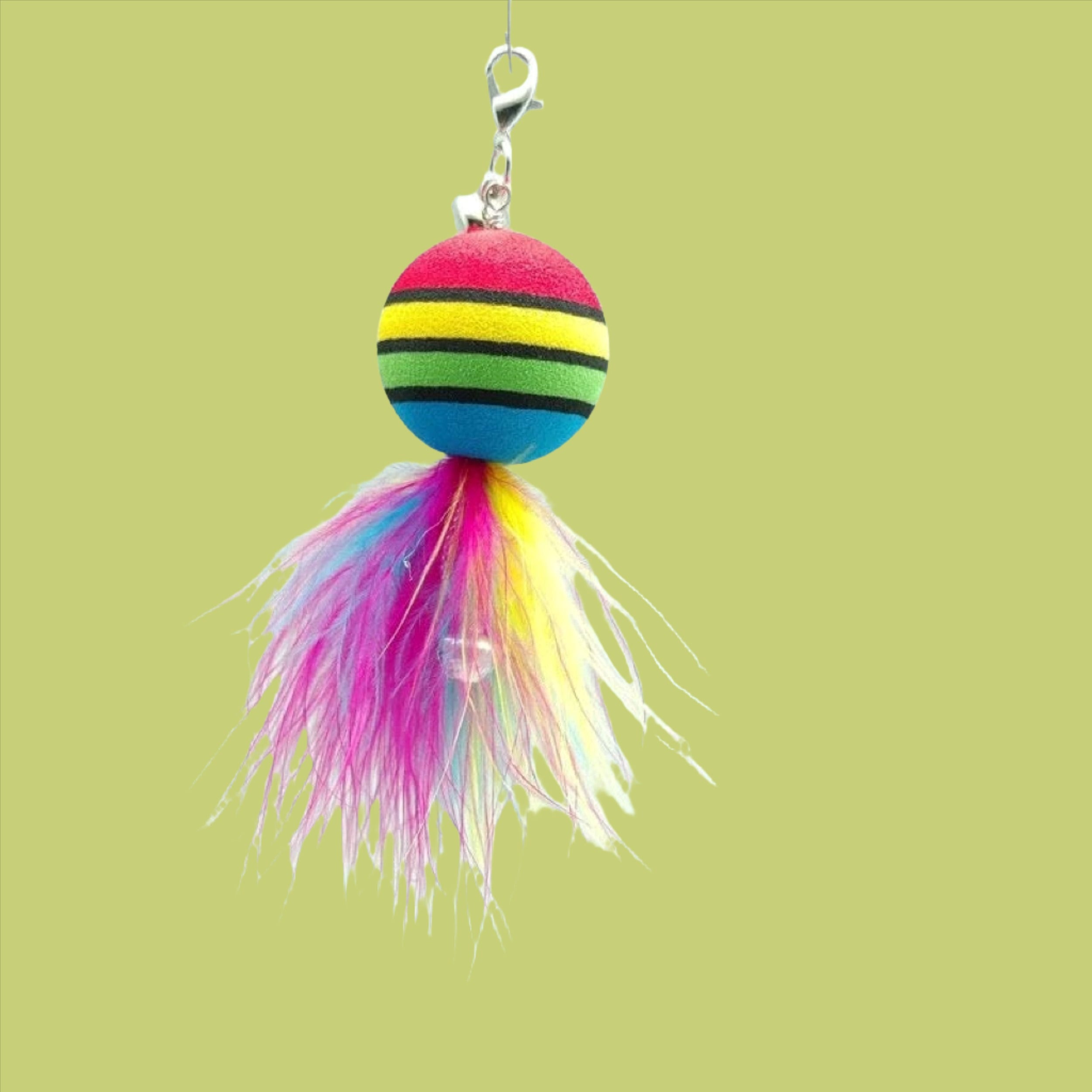 FurPrize! Striped Get Bounced Ball Feather Wand Refill Cat Wand Refill FurPrize!
