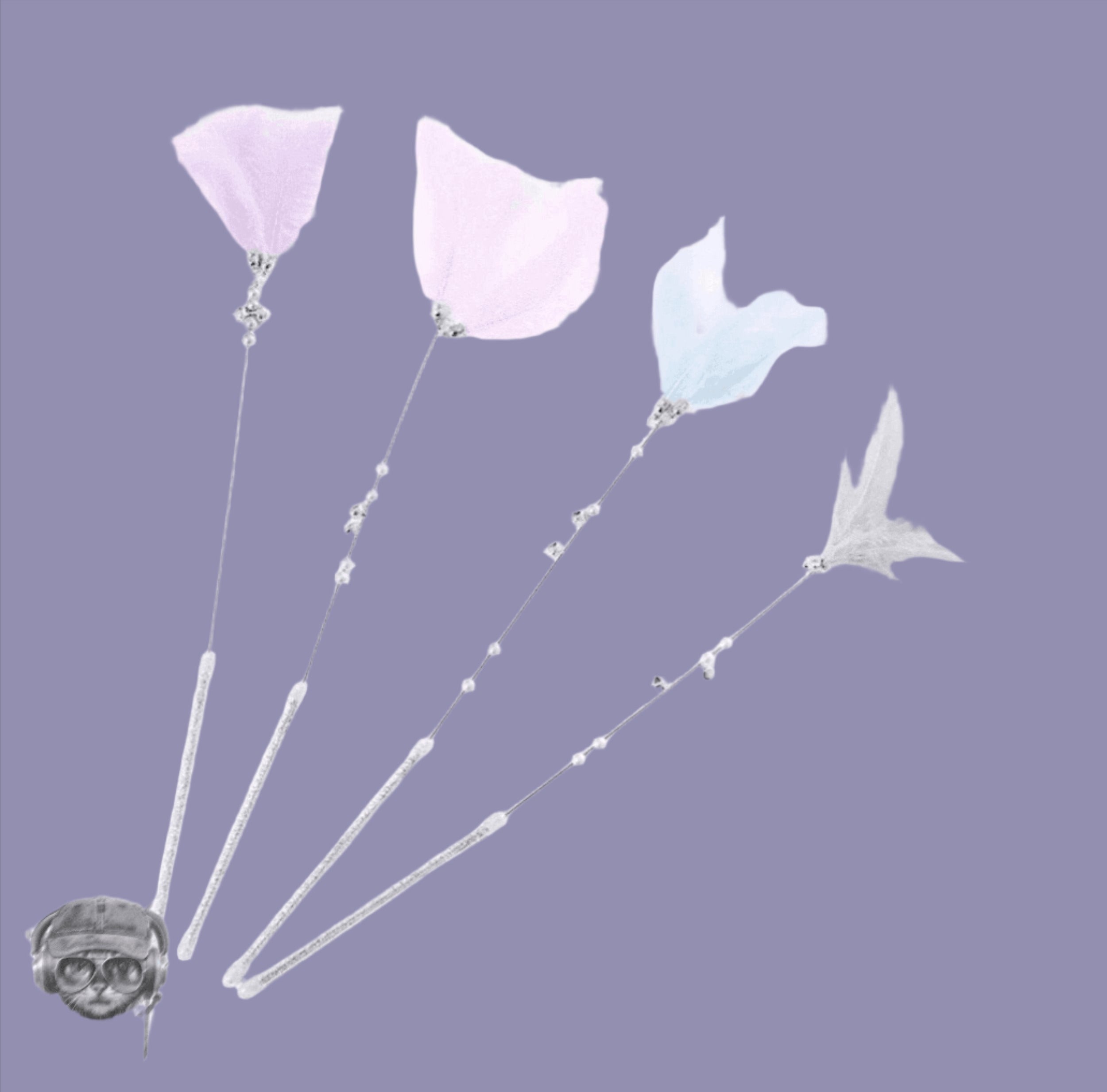 FurPrize!Feathery Princess Cat Toy Wand Cat Toy FurPrize! Pink Wand