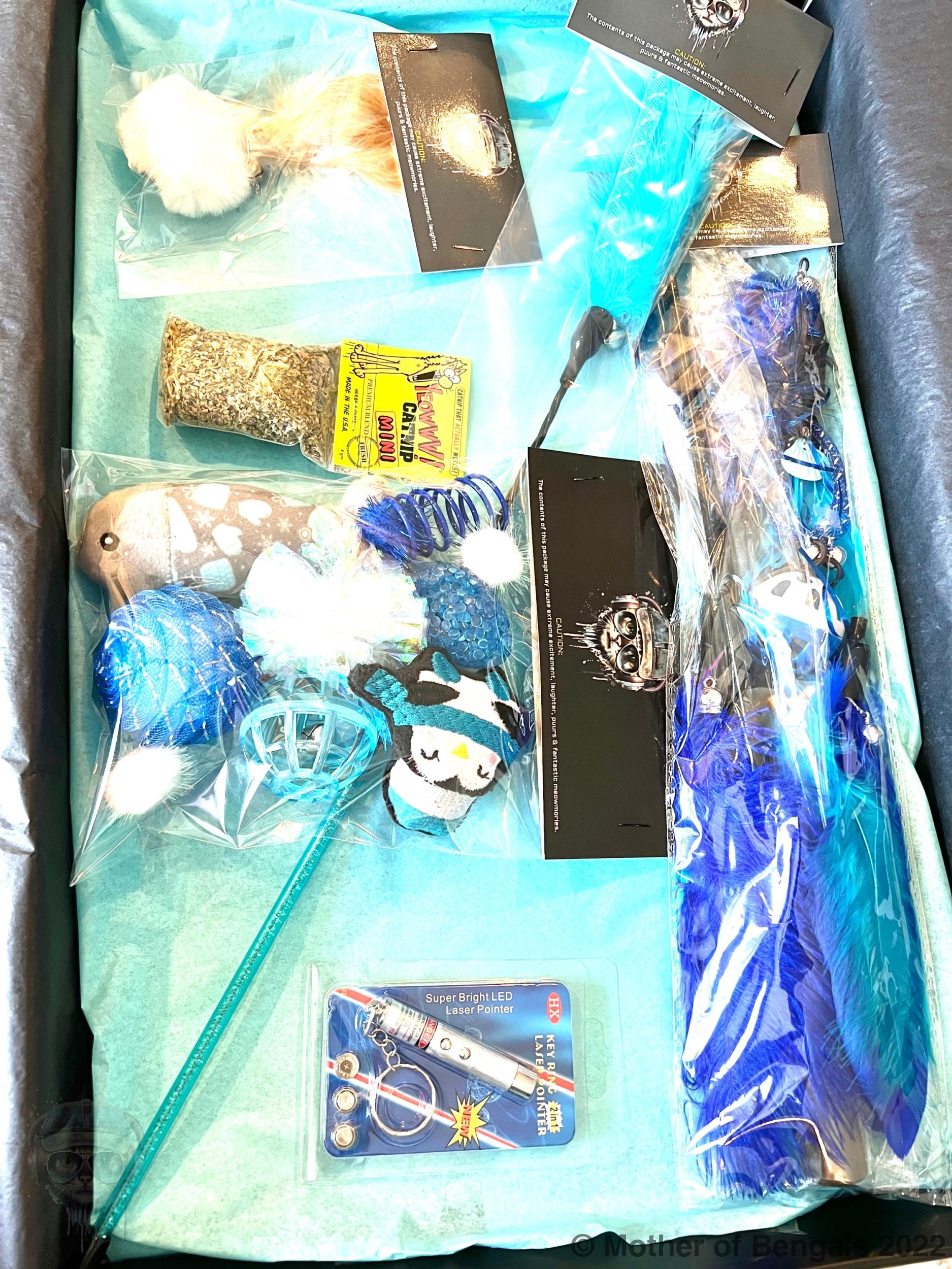 FurPrize! Holiday Penguin Mini Cat Toy Gift Box Cat Toy Mother of Bengals