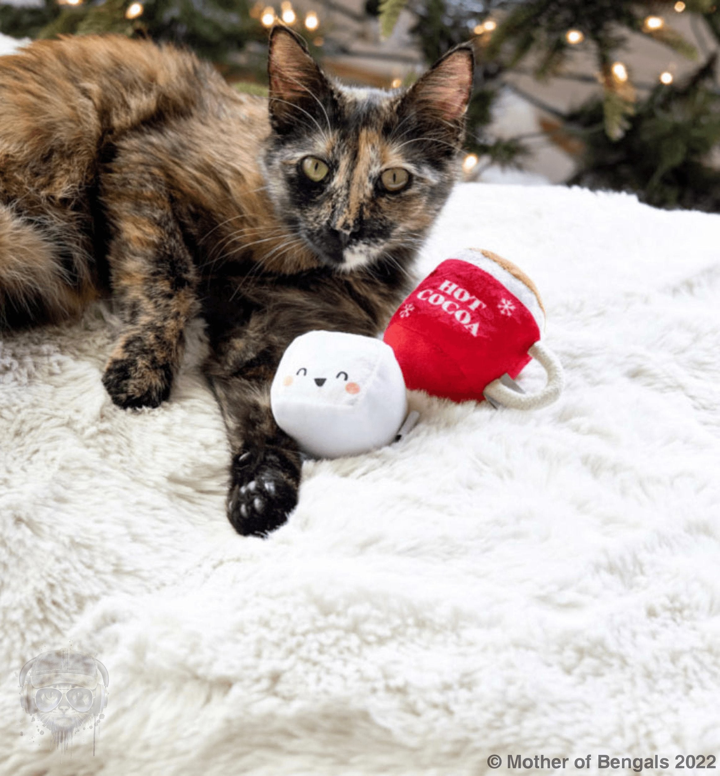 Hot Cocoa and Marshmallow Catnip Toy By Pearhead Pearhead