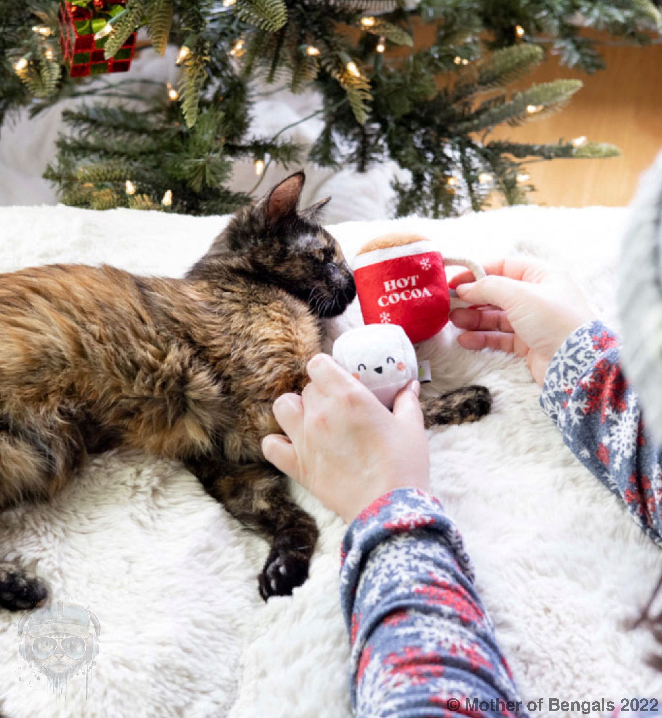 Hot Cocoa and Marshmallow Catnip Toy By Pearhead Pearhead