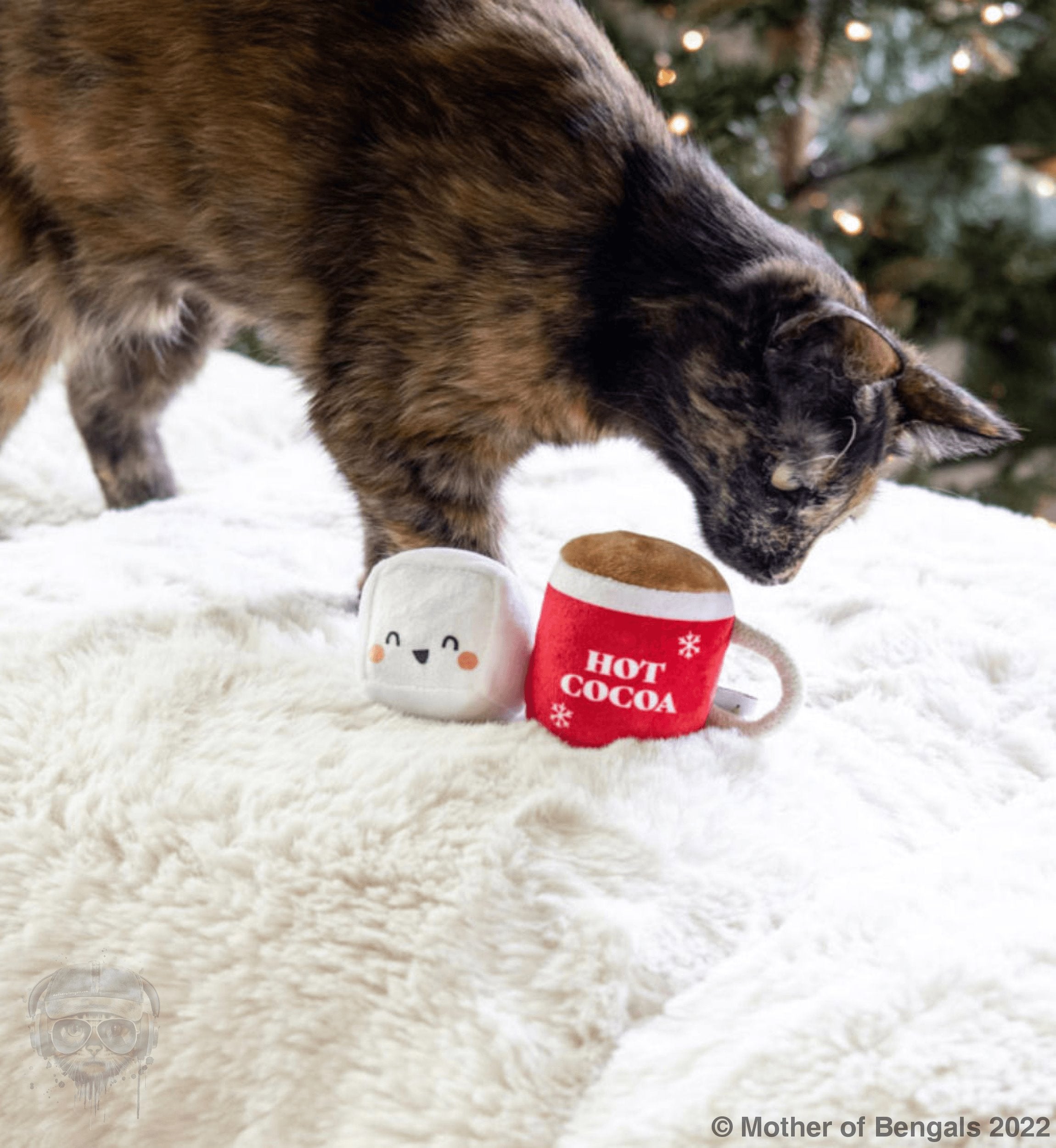 Hot Cocoa and Marshmallow Catnip Toy By Pearhead Pearhead