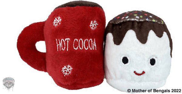 Hot Cocoa and Marshmallow Holiday Cat Toy Cat Toy Multipet International Red 