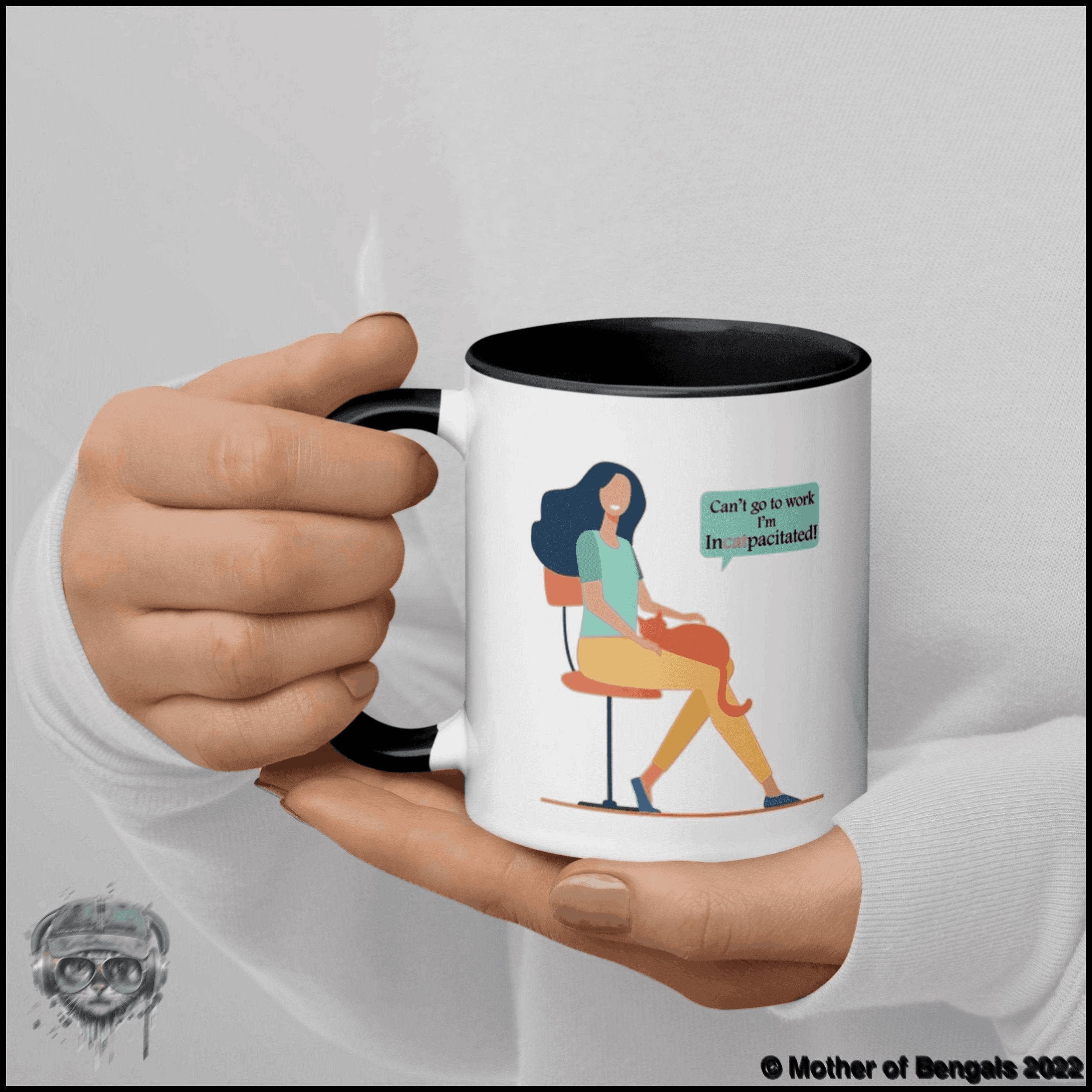 Incatpacitated Cat Mug Mugs FurPrize! Black