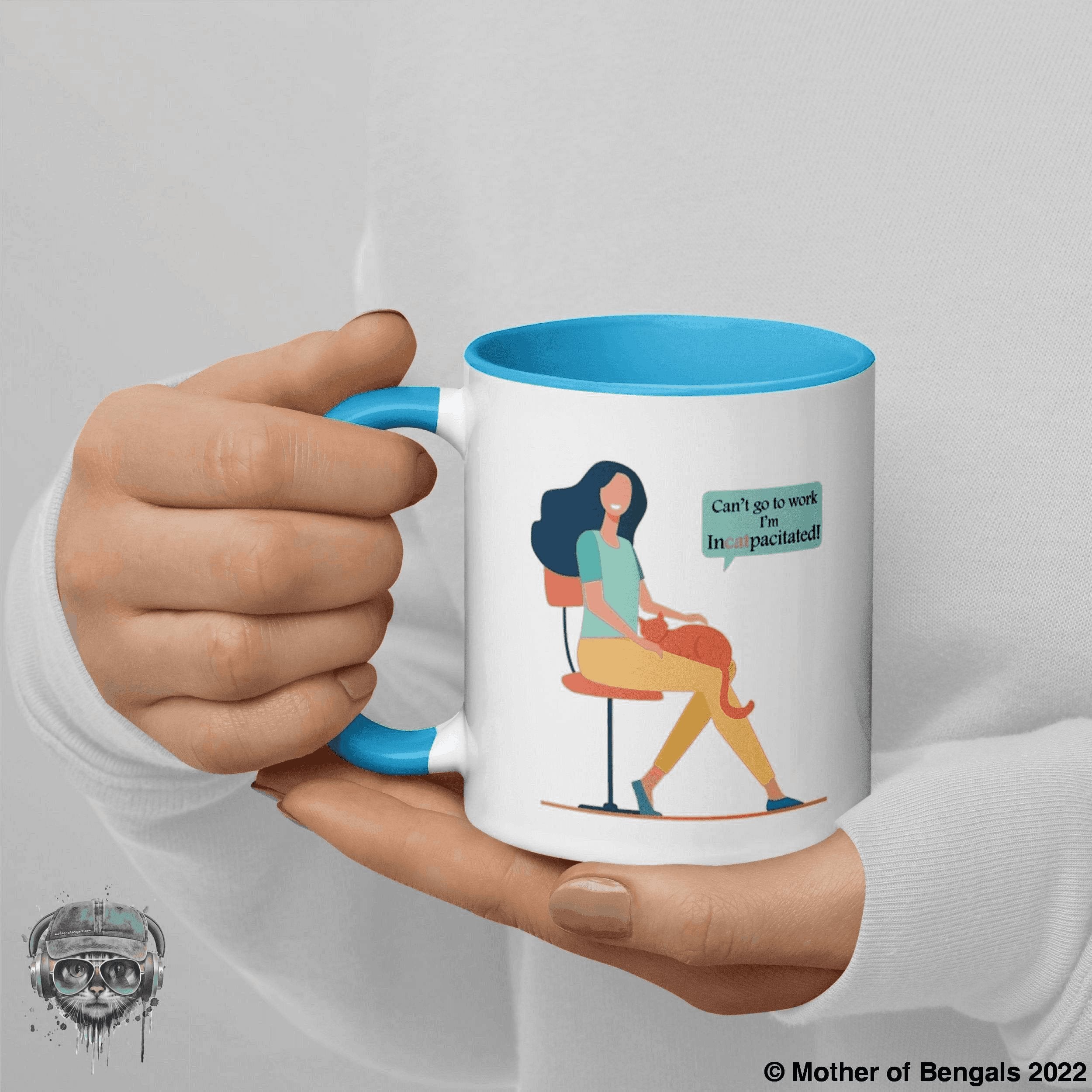 Incatpacitated Cat Mug Mugs FurPrize! Blue