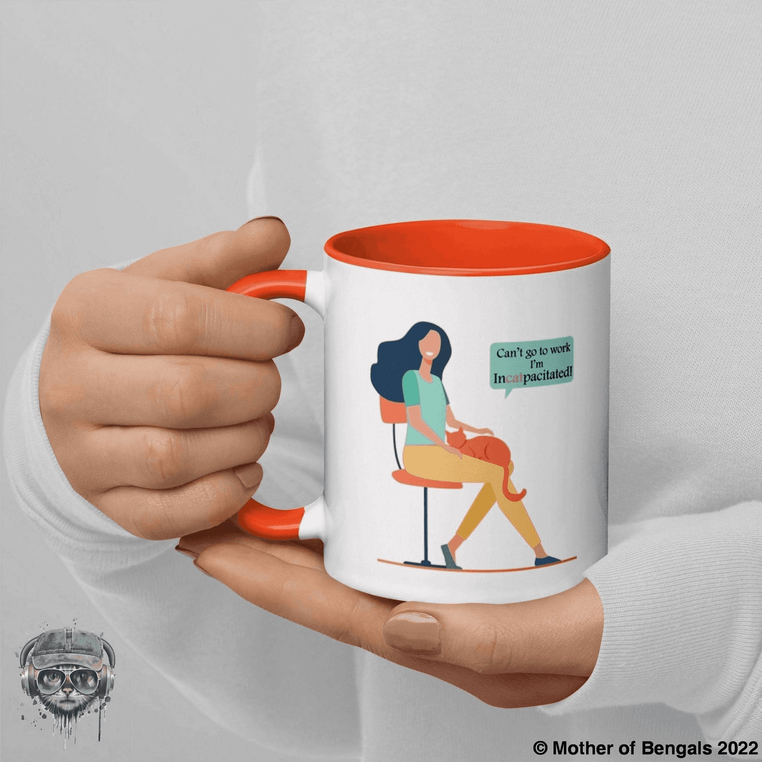 Incatpacitated Cat Mug Mugs FurPrize! Orange