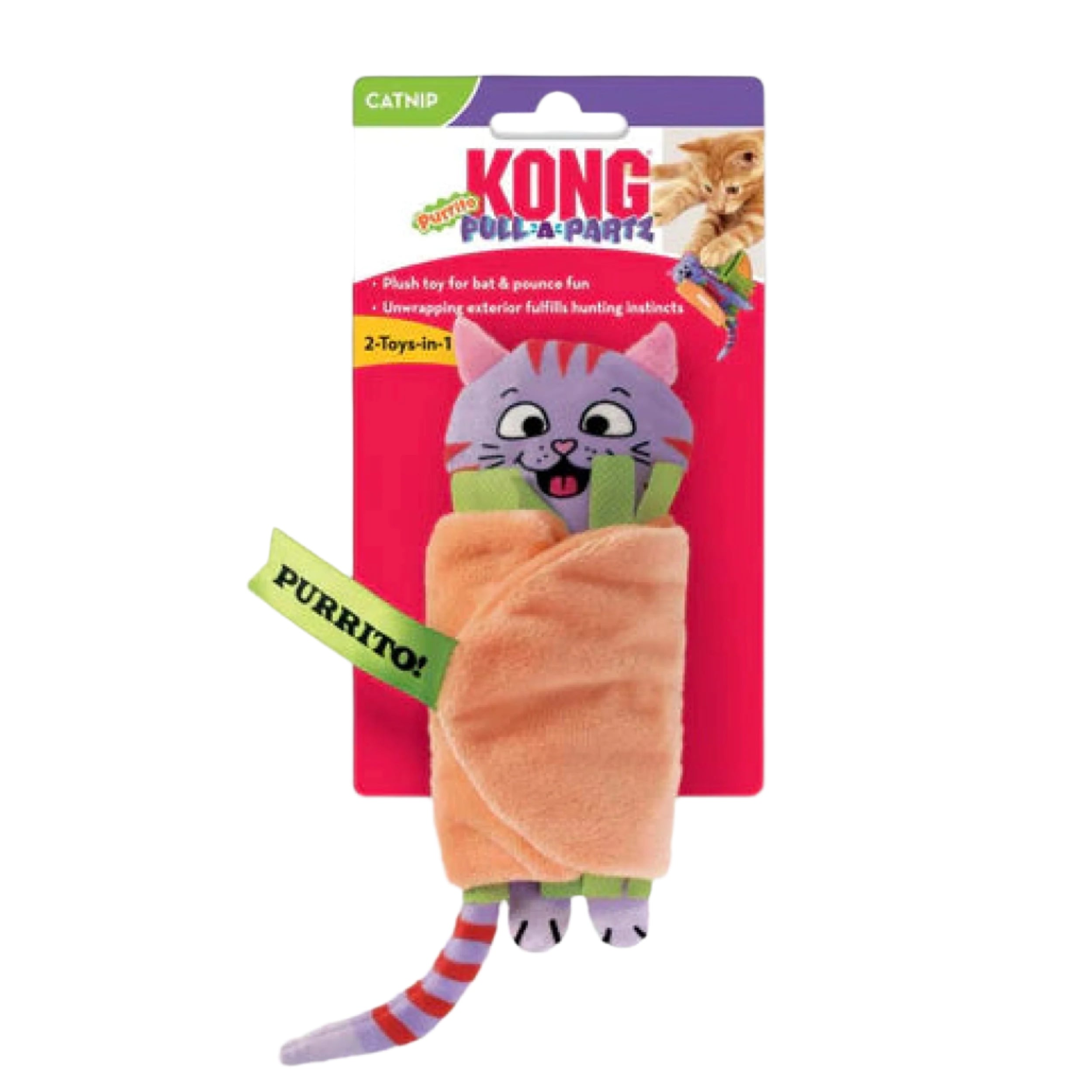 KONG PULL-A-PARTZ™ PURRITO Cat Toy Kong