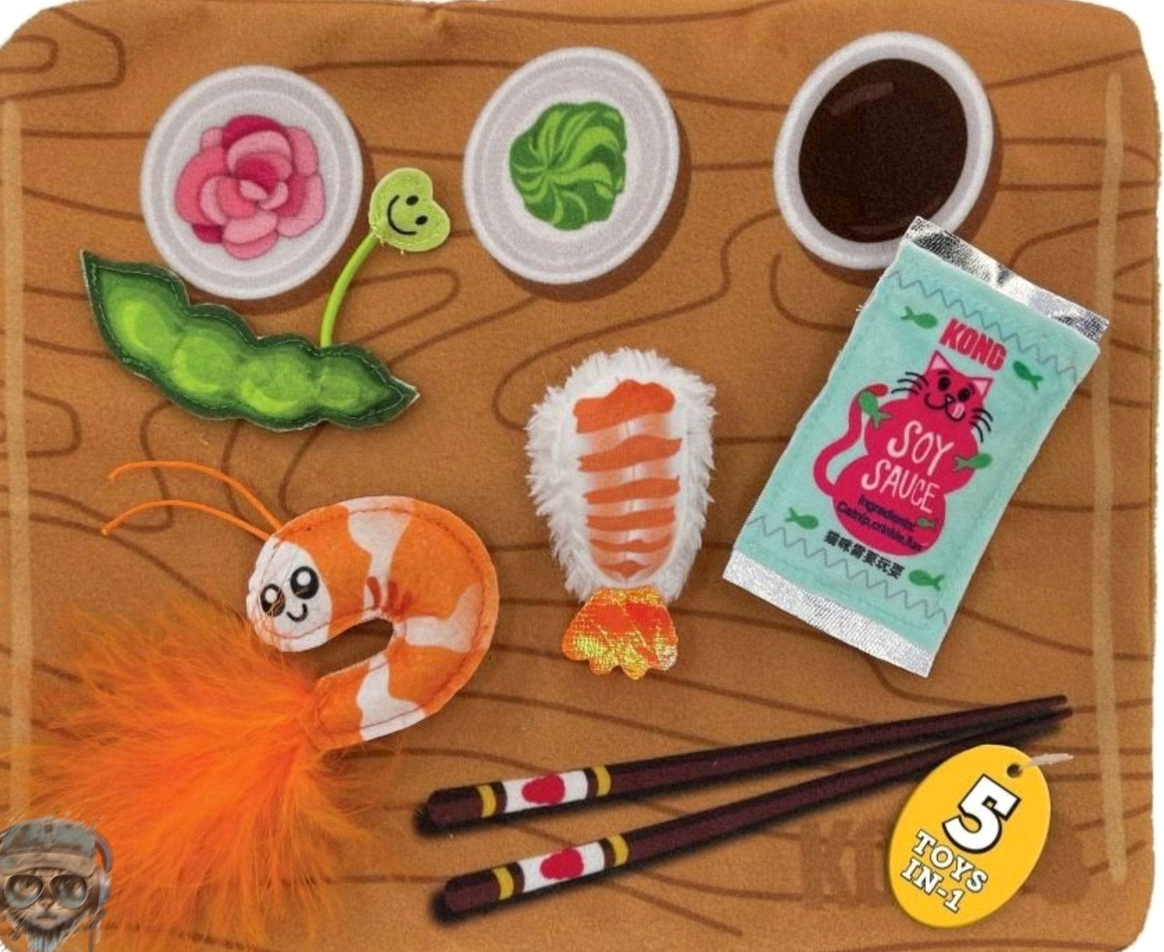 Kong Pull-A-Partz Sushi Catnip Cat Toy Cat Toy Kong