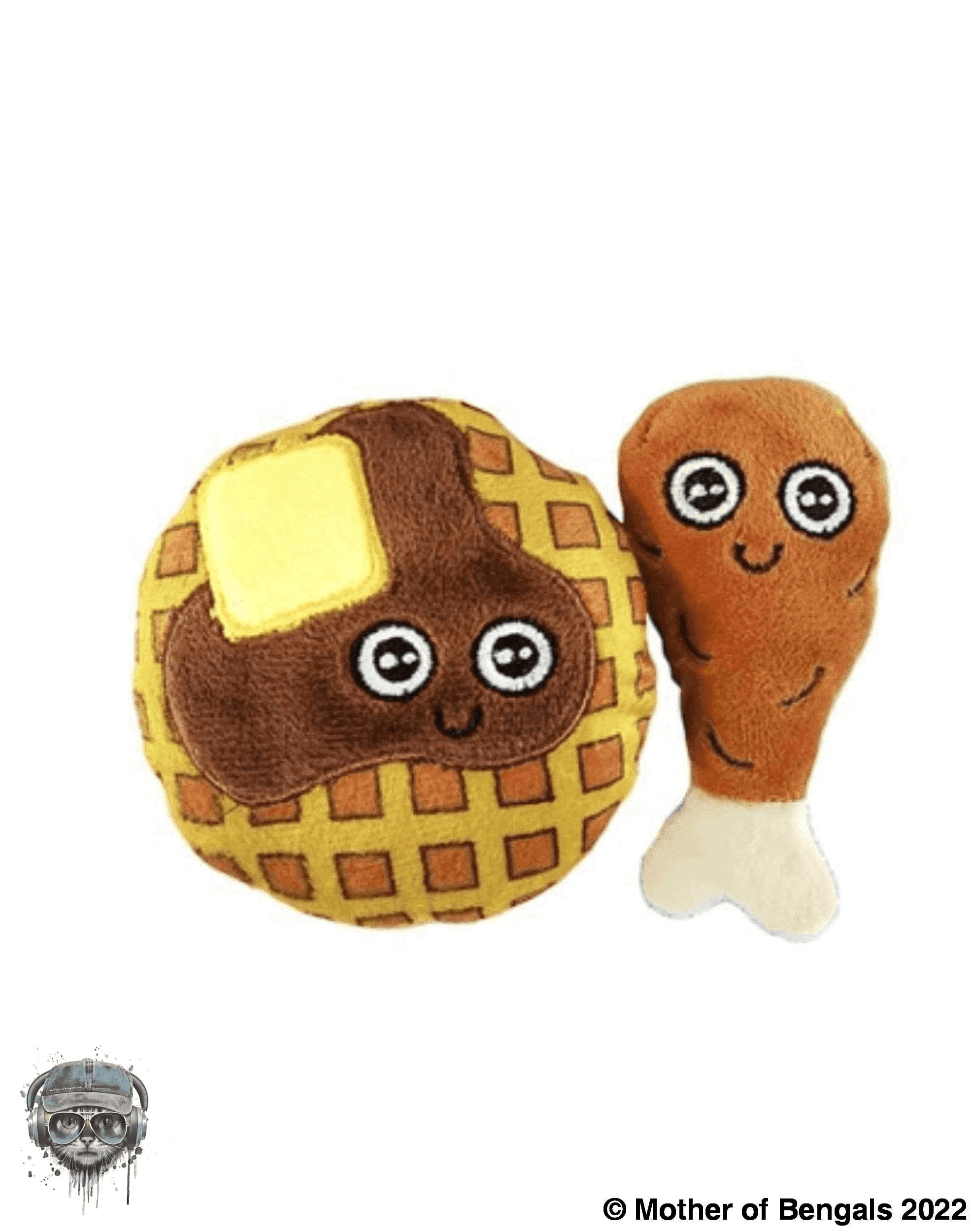 Mad Cat® Chicken and Waffles Twin Pack CAT TOY w/Catnip Cat Toy Mad Cat