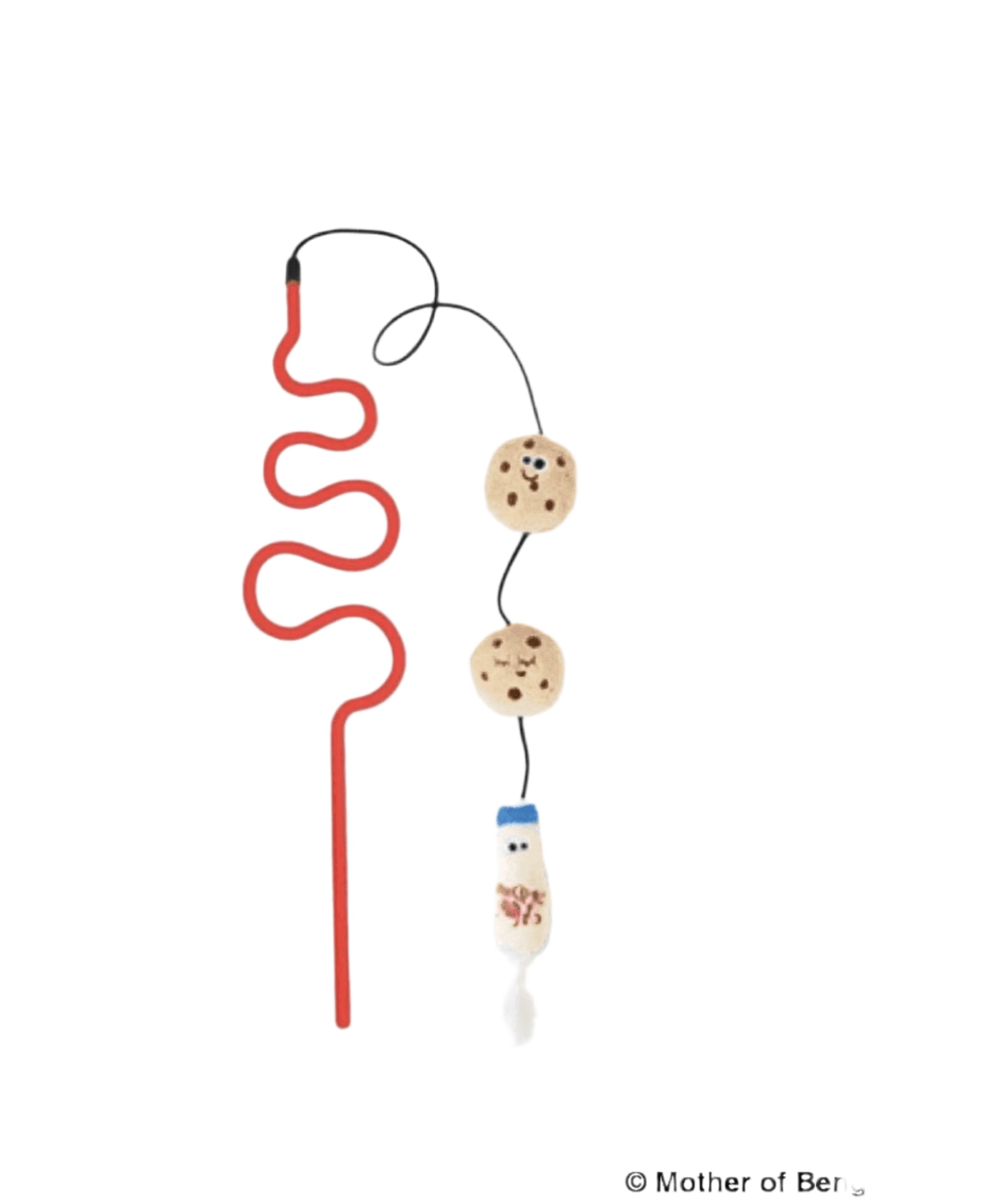 Mad Cat® Cookies and Milk Wand CAT TOY w/Catnip Mad Cat