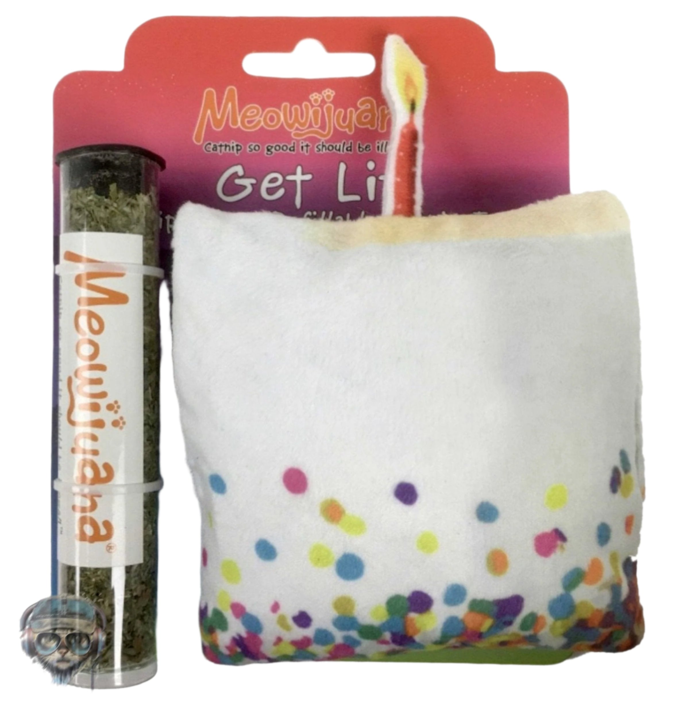 Meowijuana Get Lit Birthday Cake Refillable Toy Cat Toy Meowijuana