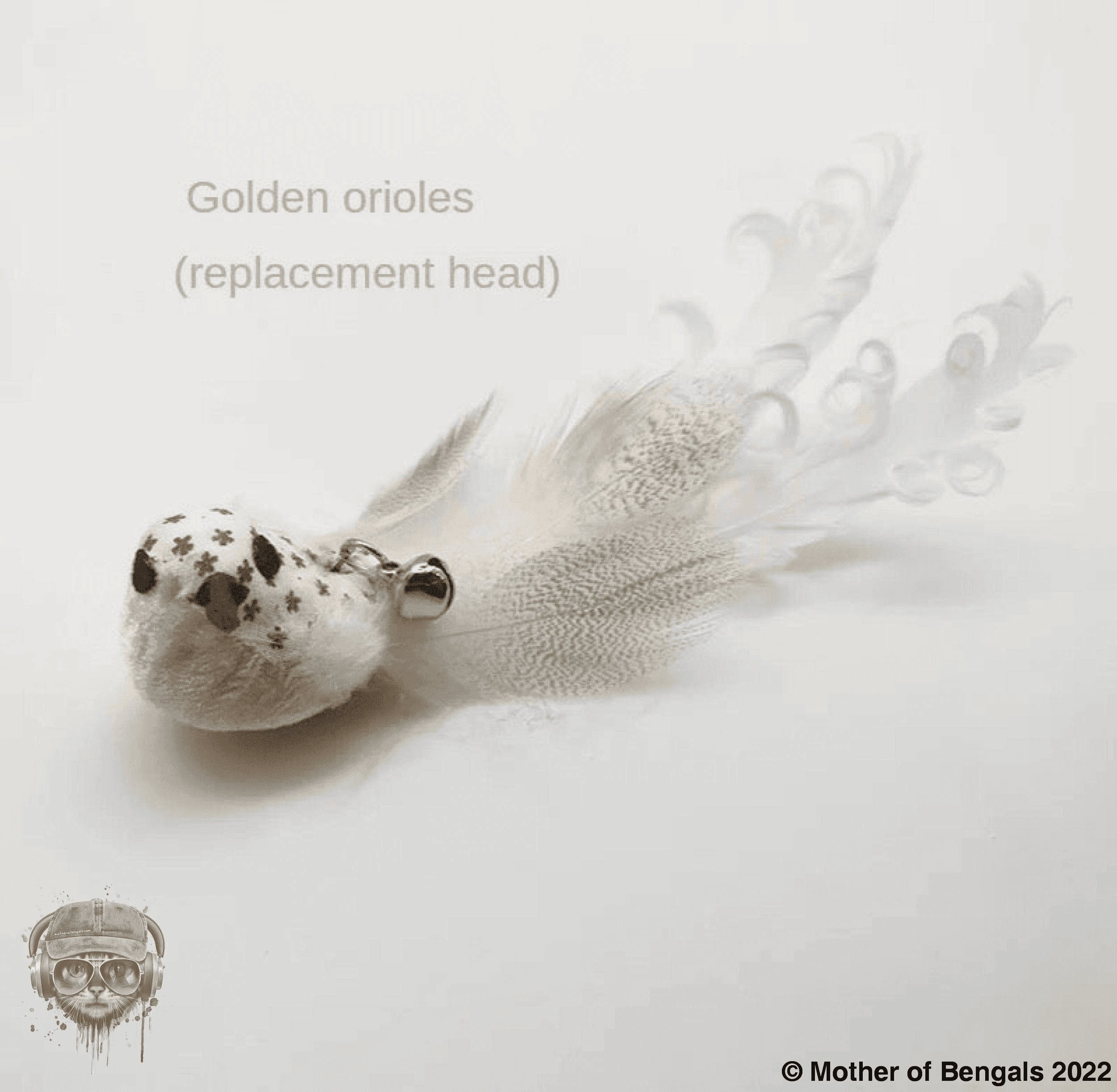 Mother Of Bengals, Golden Oriole, 6 piece Feather & Cat Wand Teaser Set Bundle Mother of Bengals